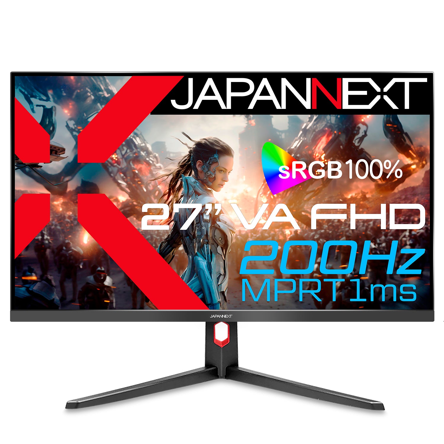 Amazon.co.jp限定】JAPANNEXT 27インチ VAパネル搭載 200Hz対応 フルHD(1920x1080)解像度  JN-27V200F HDMI DP 1ms(MPRT)