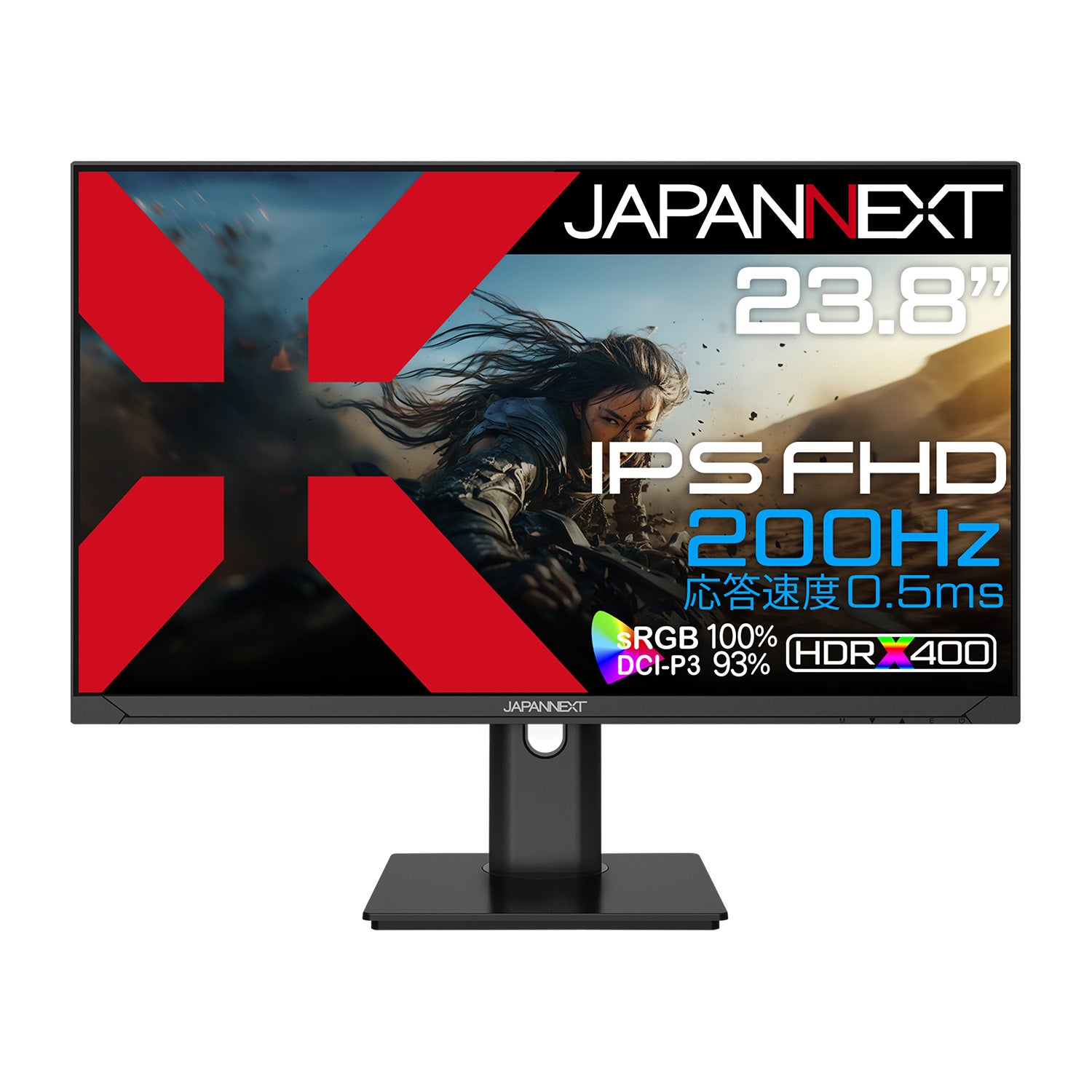 JAPANNEXT 23.8インチ IPSパネル搭載 フルHD(1920x1080)解像度 