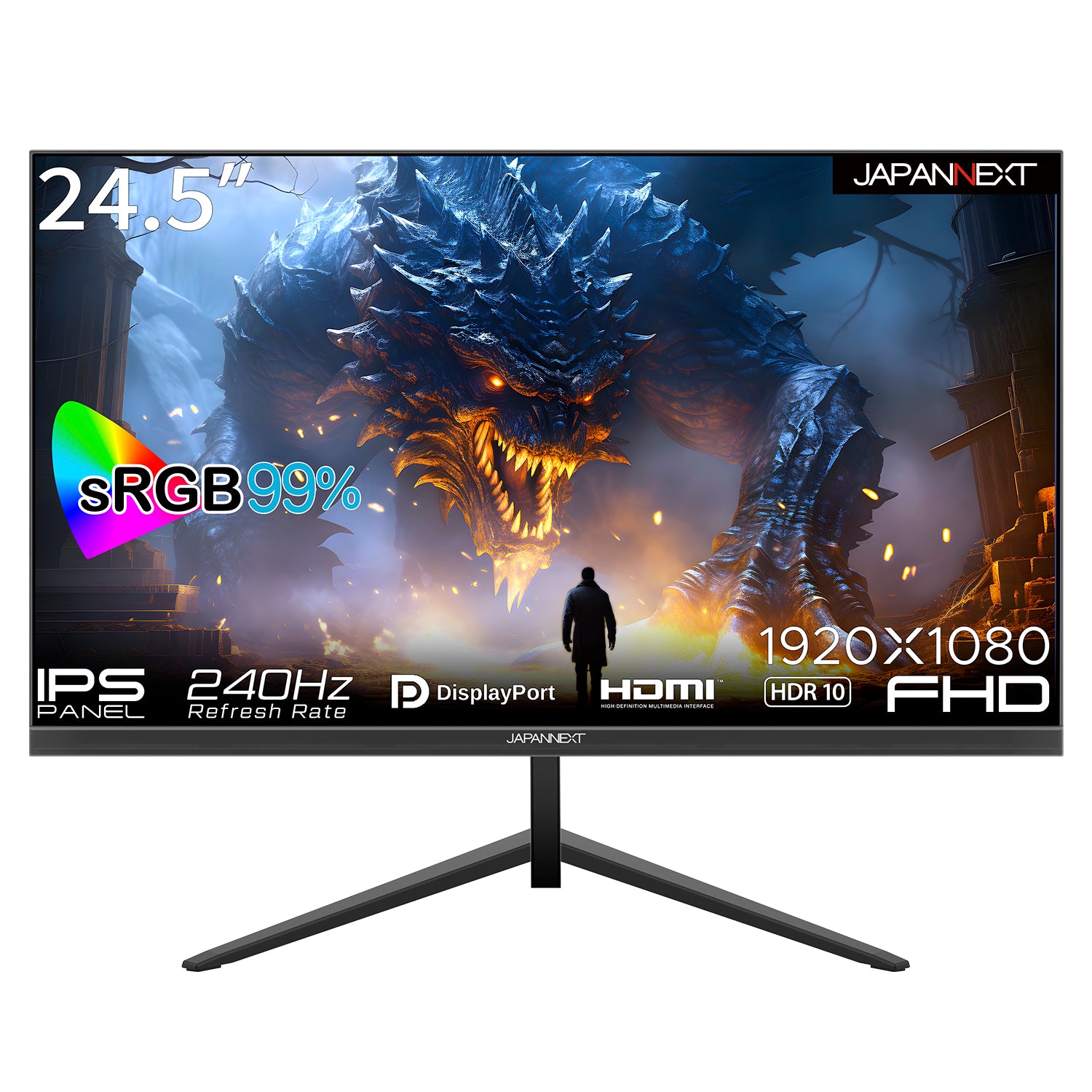 ゲーミングモニター JAPANNEXT 240Hz FHD 24.5 HDR-