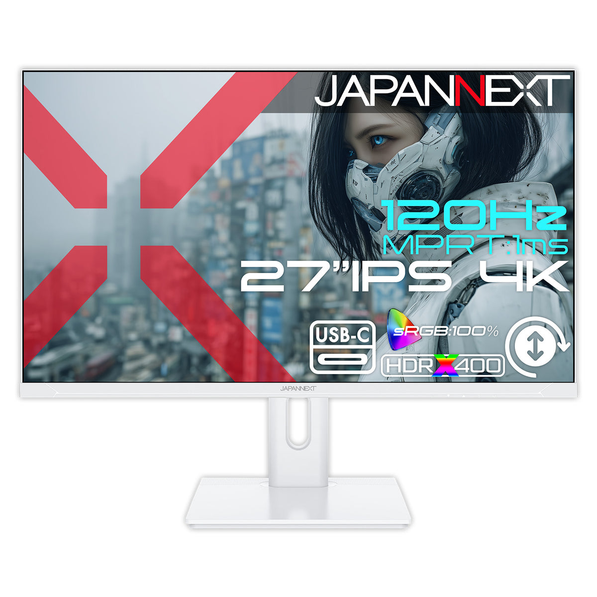 JAPANNEXT 27インチ IPSパネル搭載 120Hz/1ms(MPRT)対応 4K(3840×2160 