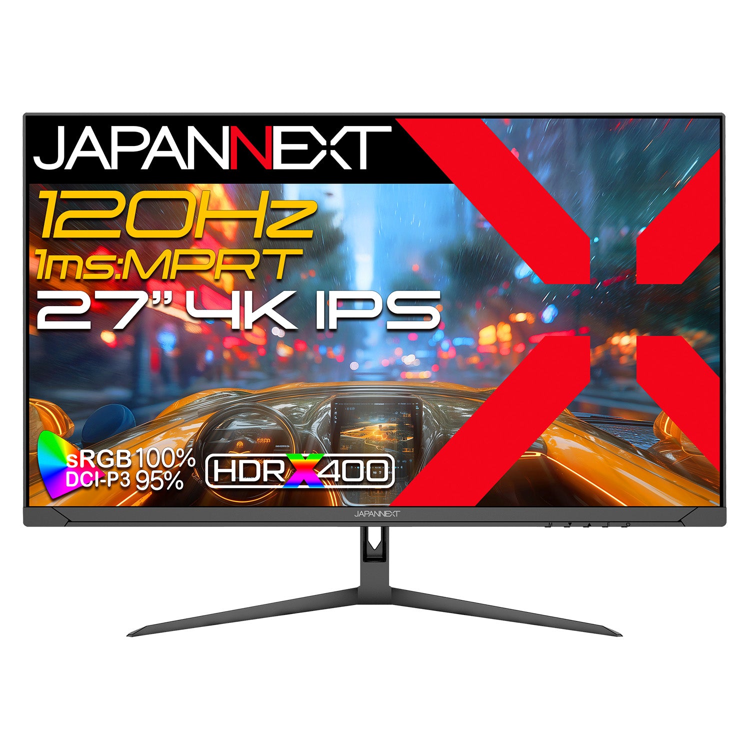 JAPANNEXT 27インチ IPSパネル搭載 120Hz/1ms(MPRT)対応 4K(3840x2160 