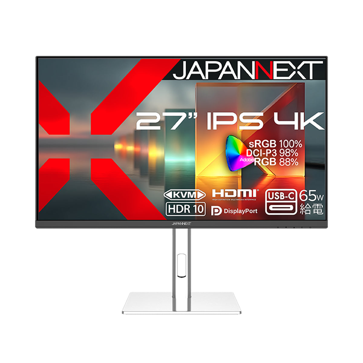 JAPANNEXT 27インチ IPSパネル搭載4K(3840x2160)解像度 液晶モニター 