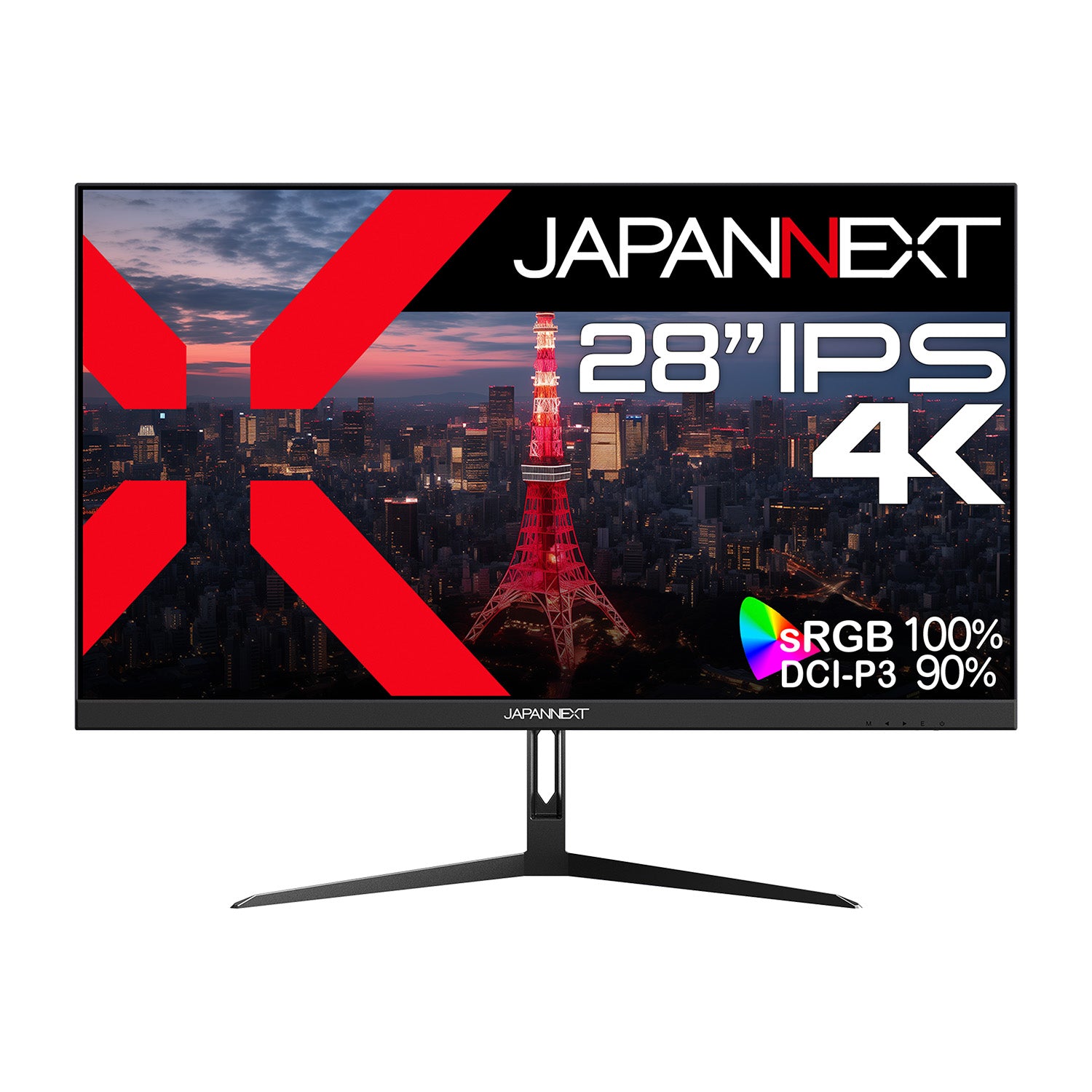 JAPANNEXT 28インチ IPSパネル搭載 4K(3840x2160)解像度 液晶モニター JN-IPS28U HDMI DisplayPort  sRGB:100% DCI-P3:90% HDR