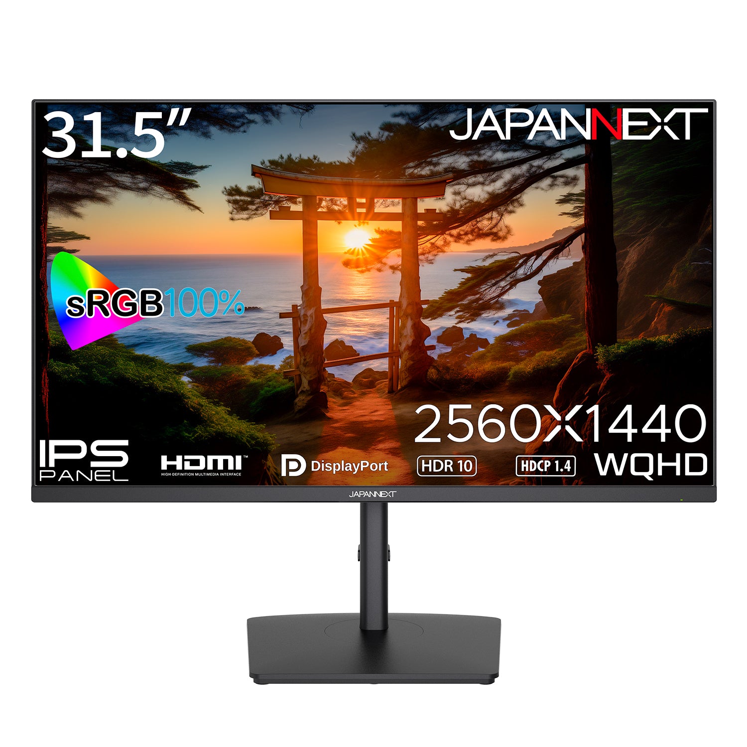 JAPANNEXT 31.5インチ IPSパネル搭載 WQHD(2560x1440)解像度 液晶 