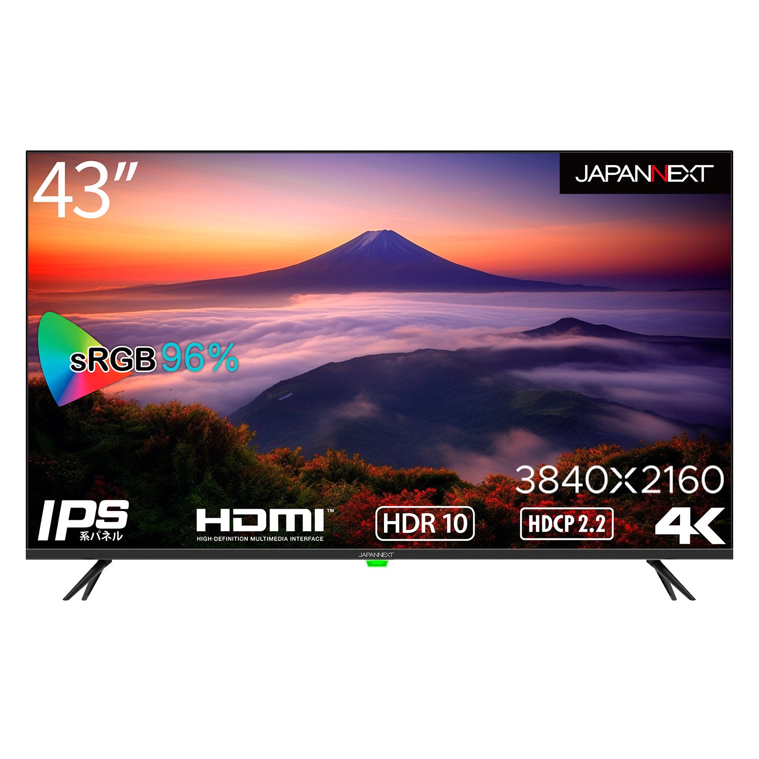 JAPANNEXT 43インチ 大型4K(3840x2160)液晶ディスプレイ JN-IPS4302TUHDR HDR対応 HDMI USB