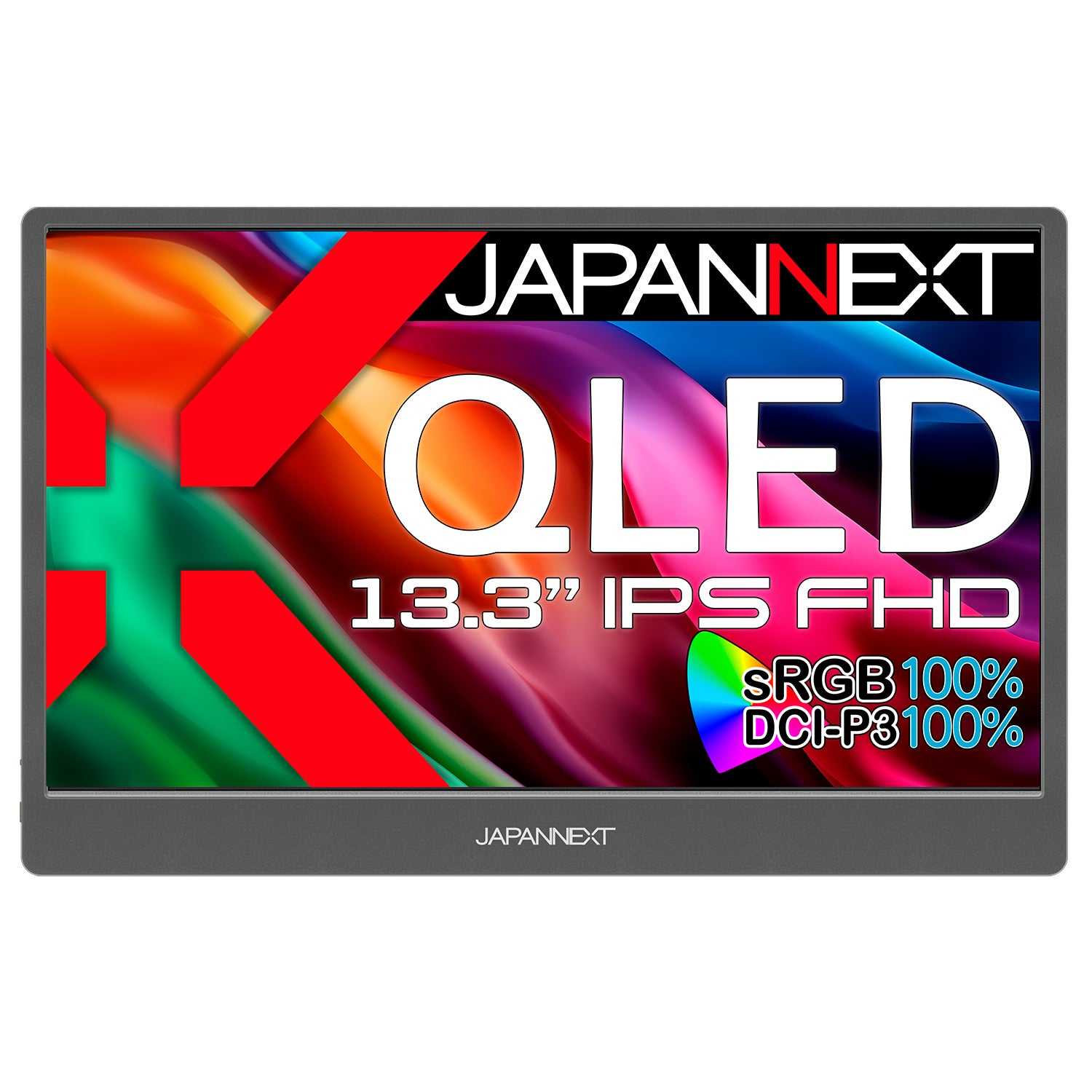 JAPANNEXT 13.3インチ IPSパネル搭載 QLED(量子ドット)テクノロジー 