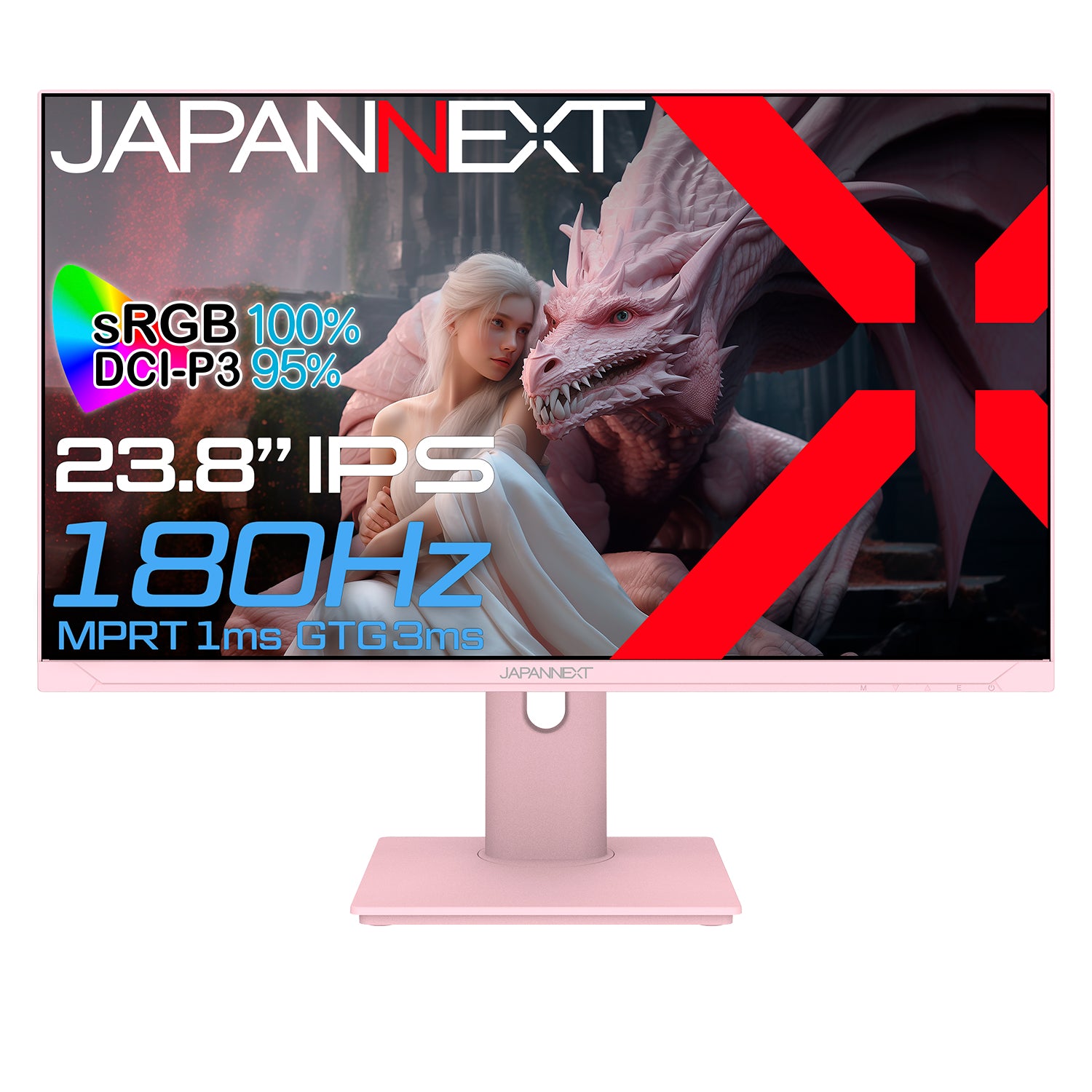 JAPANNEXT 23.8インチ IPSパネル搭載 フルHD(1920x1080)解像度 180Hz 