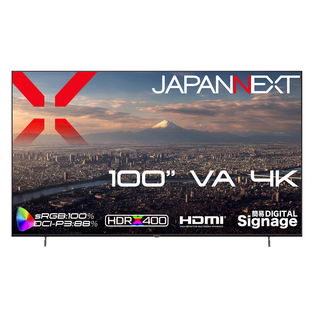 2年保証モデル】 JAPANNEXT 100インチ VAパネル搭載 4K(3840x2160 