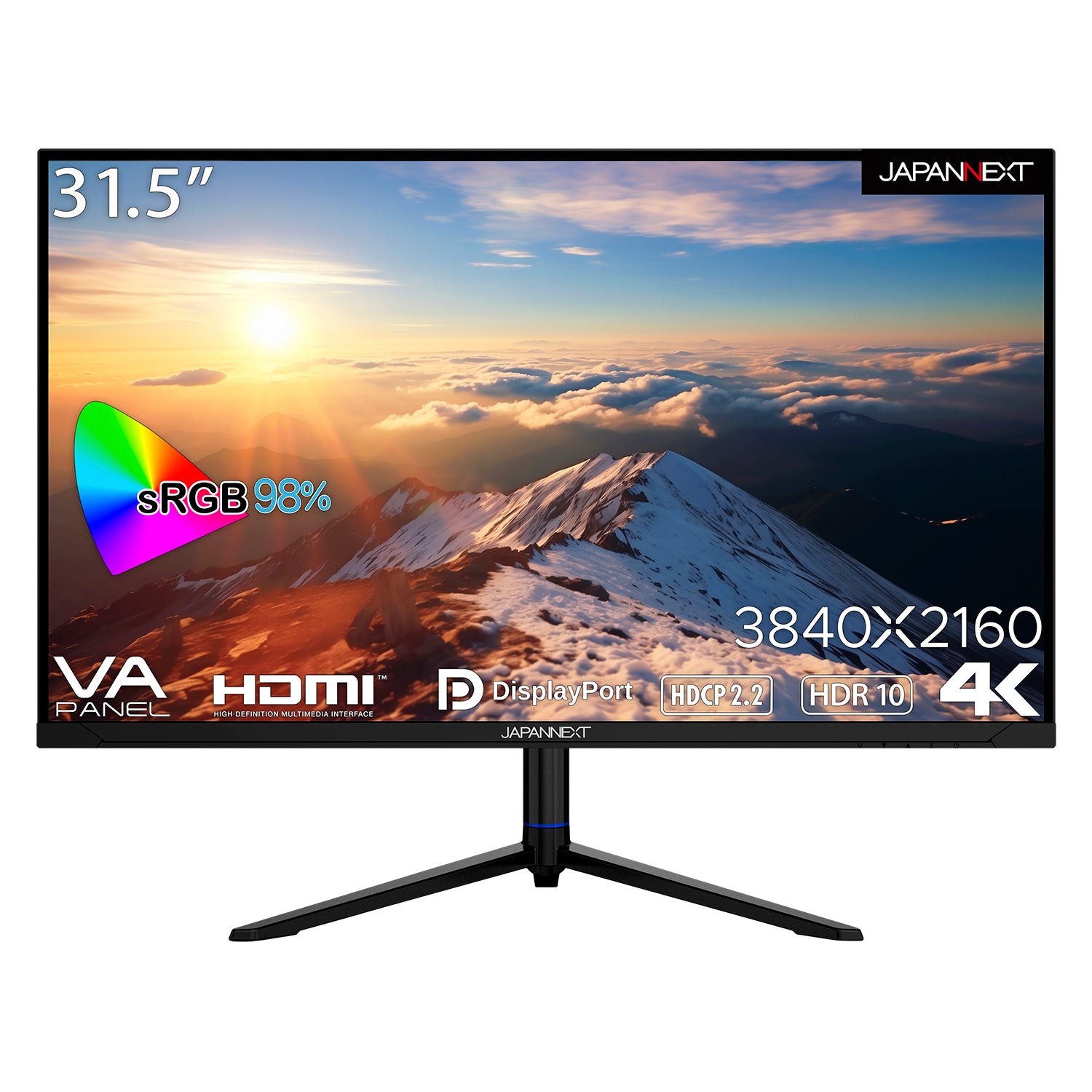 JAPANNEXT 31.5インチ 4K(3840x2160)解像度 VAパネル搭載 液晶モニター 