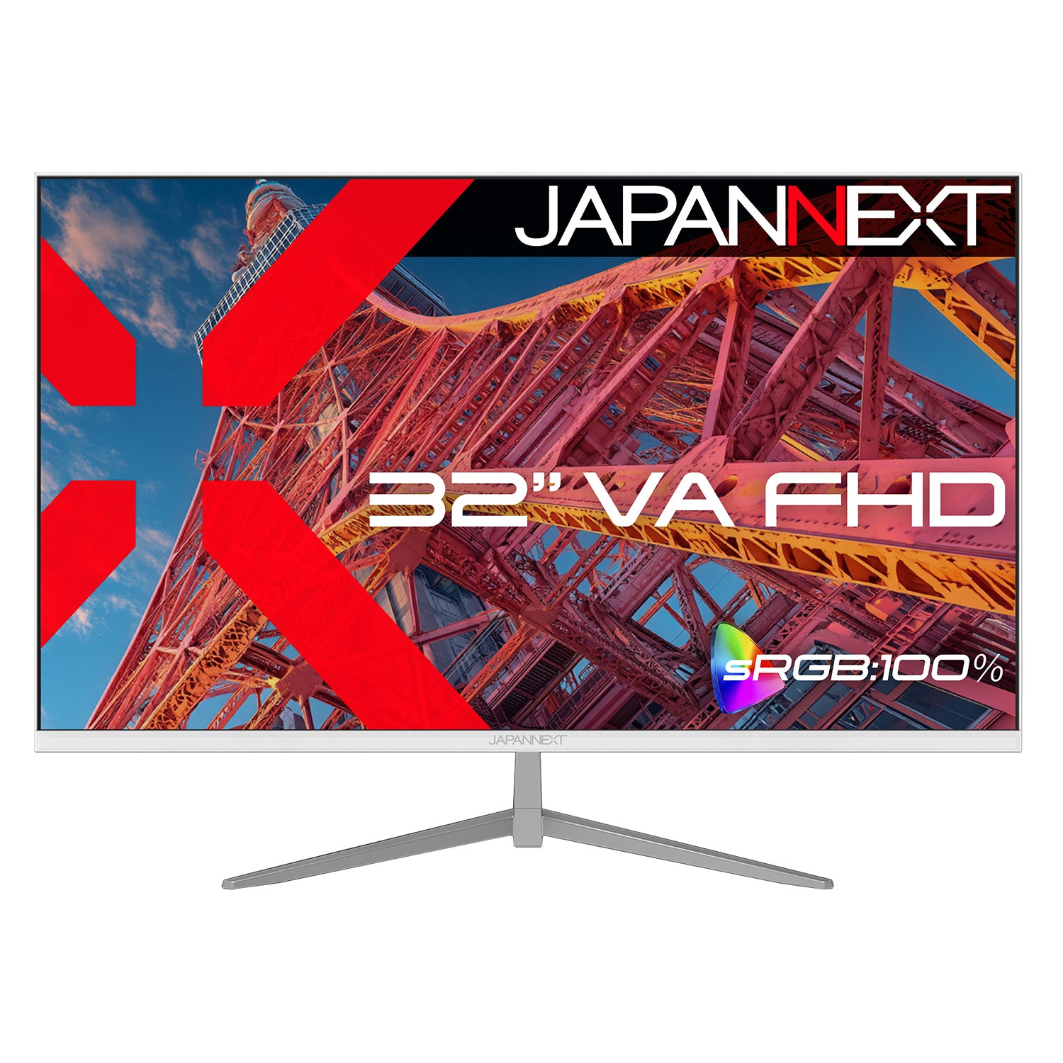 JAPANNEXT 32インチ VAパネル搭載 フルHD(1920×1080)解像度 ホワイト 