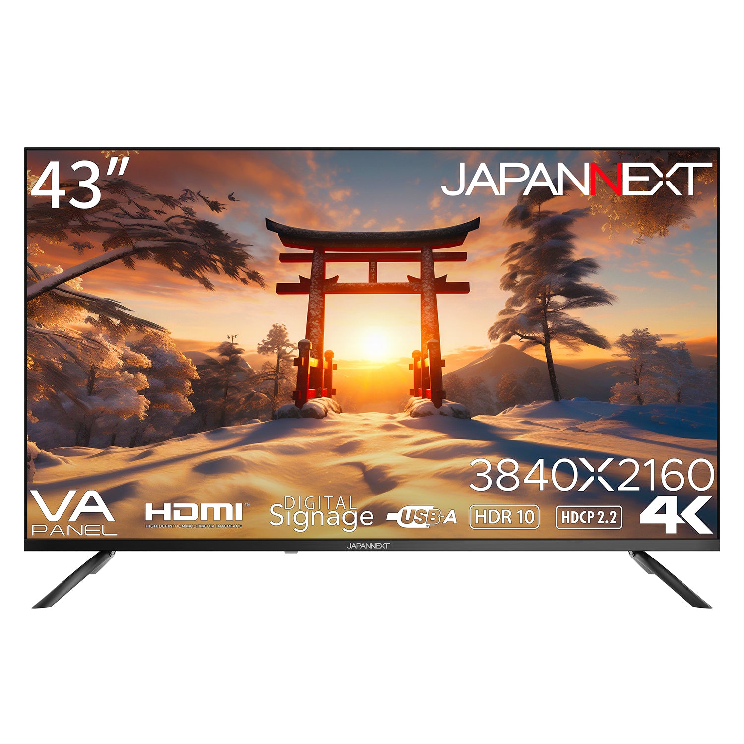 JAPANNEXT 43インチ IPSパネル搭載 大型4K液晶モニター JN-V43UHDR-U