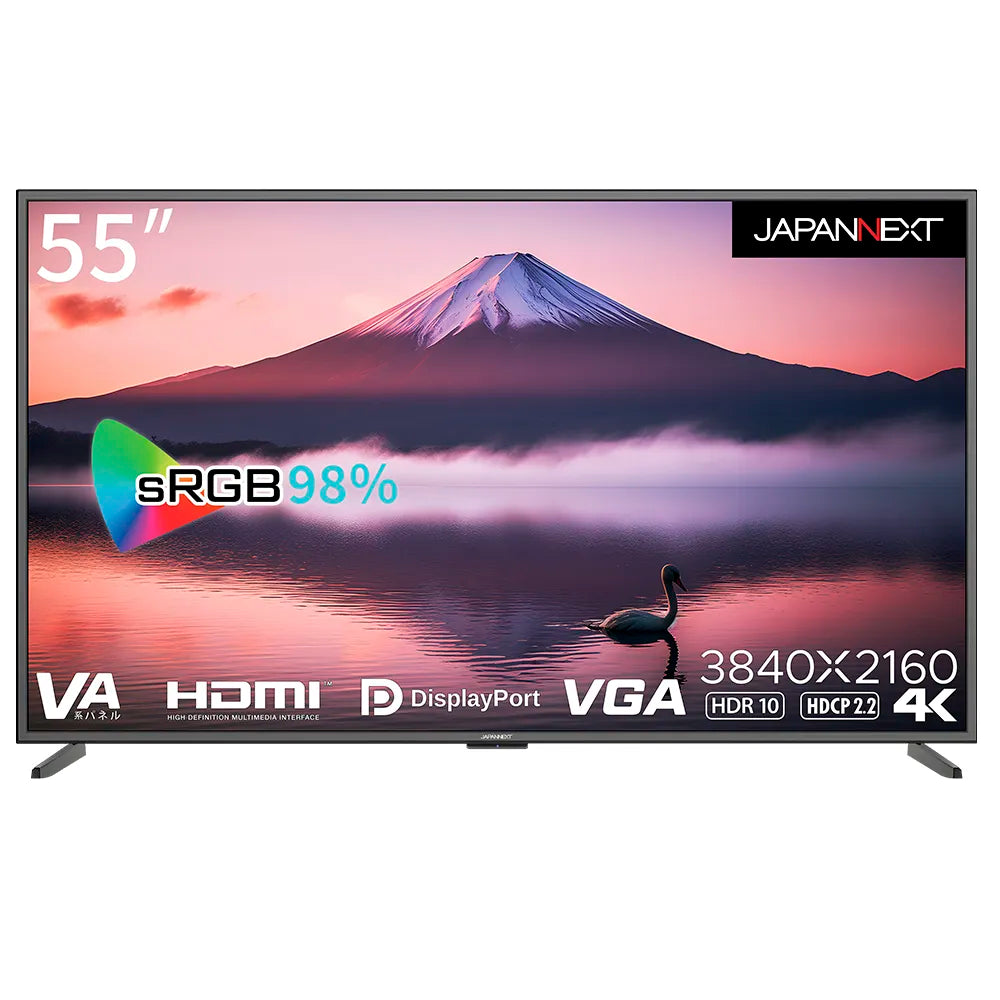 高解像度液晶モニタージャパンネクスト 55型 4K ブルーカット チューナーレス JAPANNEXT 55インチ 大型4Kモニター JN-V5500UHDR-N 非光沢