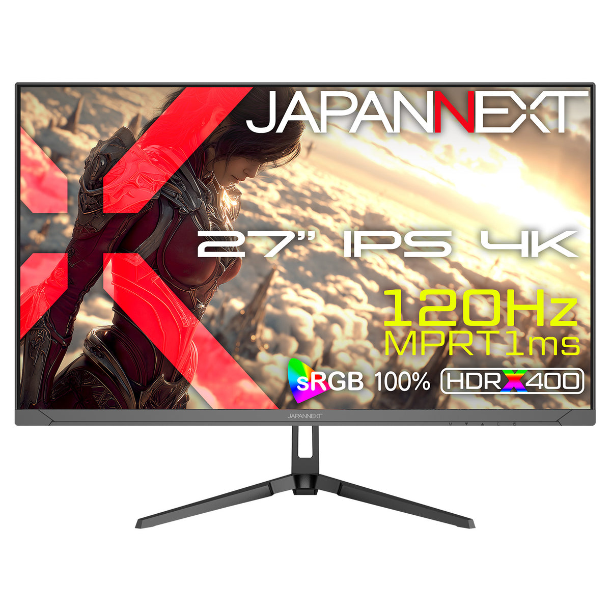 JAPANNEXT 27インチ IPSパネル搭載 120Hz/1ms(MPRT)対応 4K(3840x2160 
