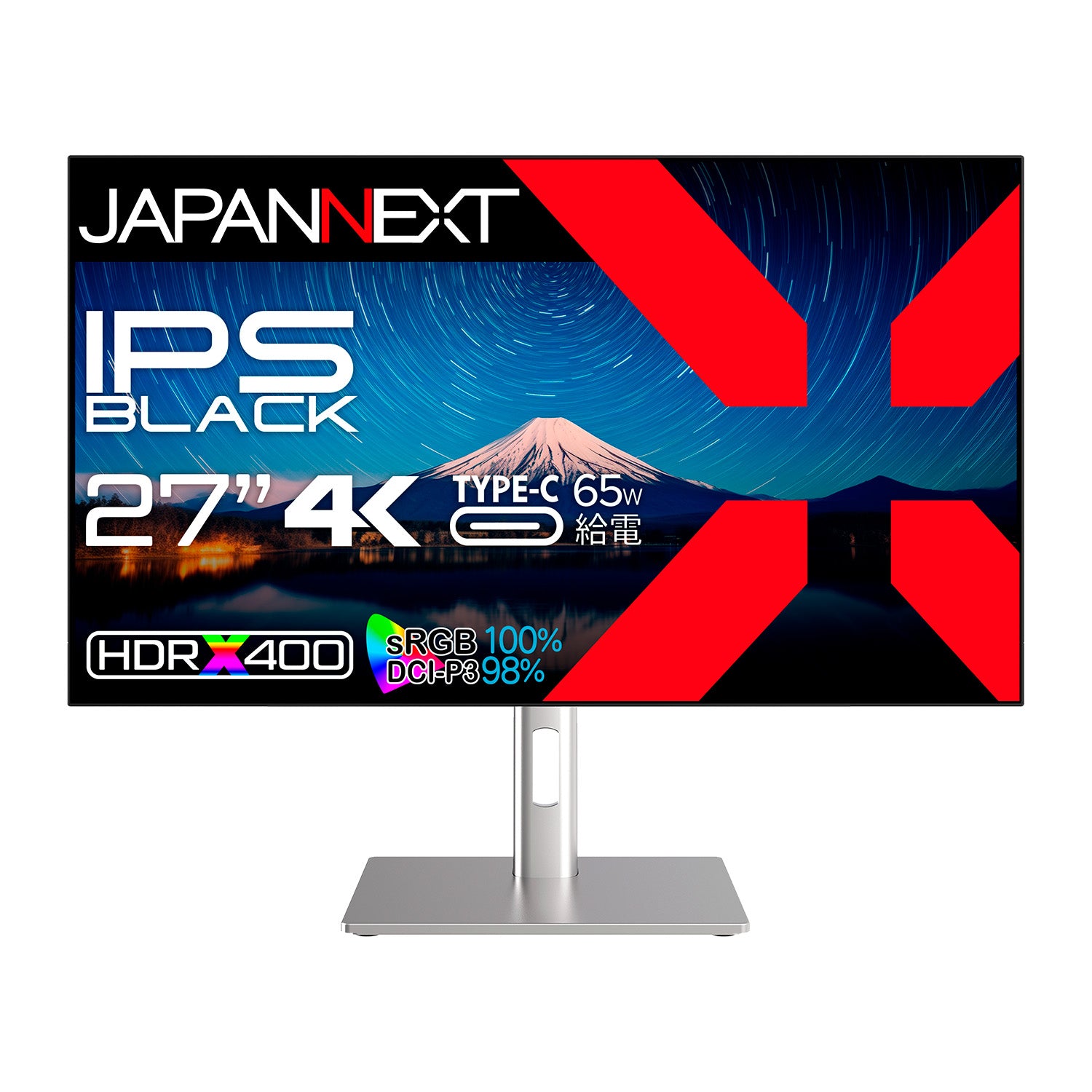 Amazon.co.jp限定】JAPANNEXT 27インチ IPS BLACKパネル搭載 4K(3840x2160)解像度 液晶モニター  JN-iB4FL272U-C6-H HDMI DP USB Type-C(最大65W給電) HDR400相当 sRGB:100% DCI-P3:98%  4辺フレームレスモデル PBP/PIP KVM機能 高さ調整 ピボット機能搭載