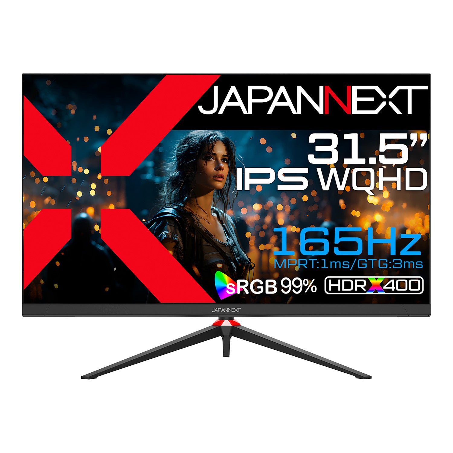 JAPANNEXT 31.5インチ IPSパネル搭載 165Hz対応 WQHD(2560x1440)解像度 