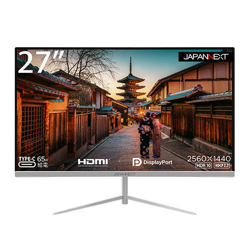 JAPANNEXT 27型WQHD、Type-C 65W給電対応液晶モニターJN-T27WQHD-C65W 