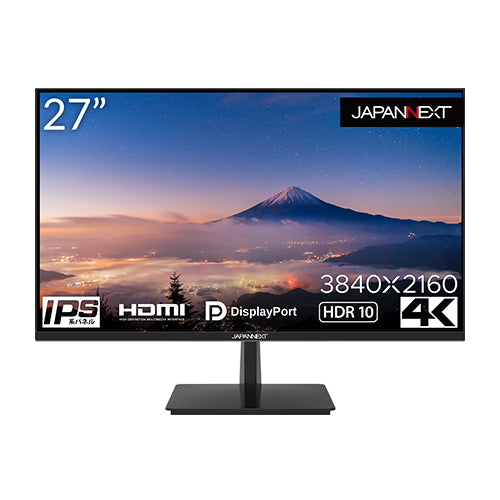 JAPANNEXTモニター 4K/27型/IPS/HDR/非光沢-