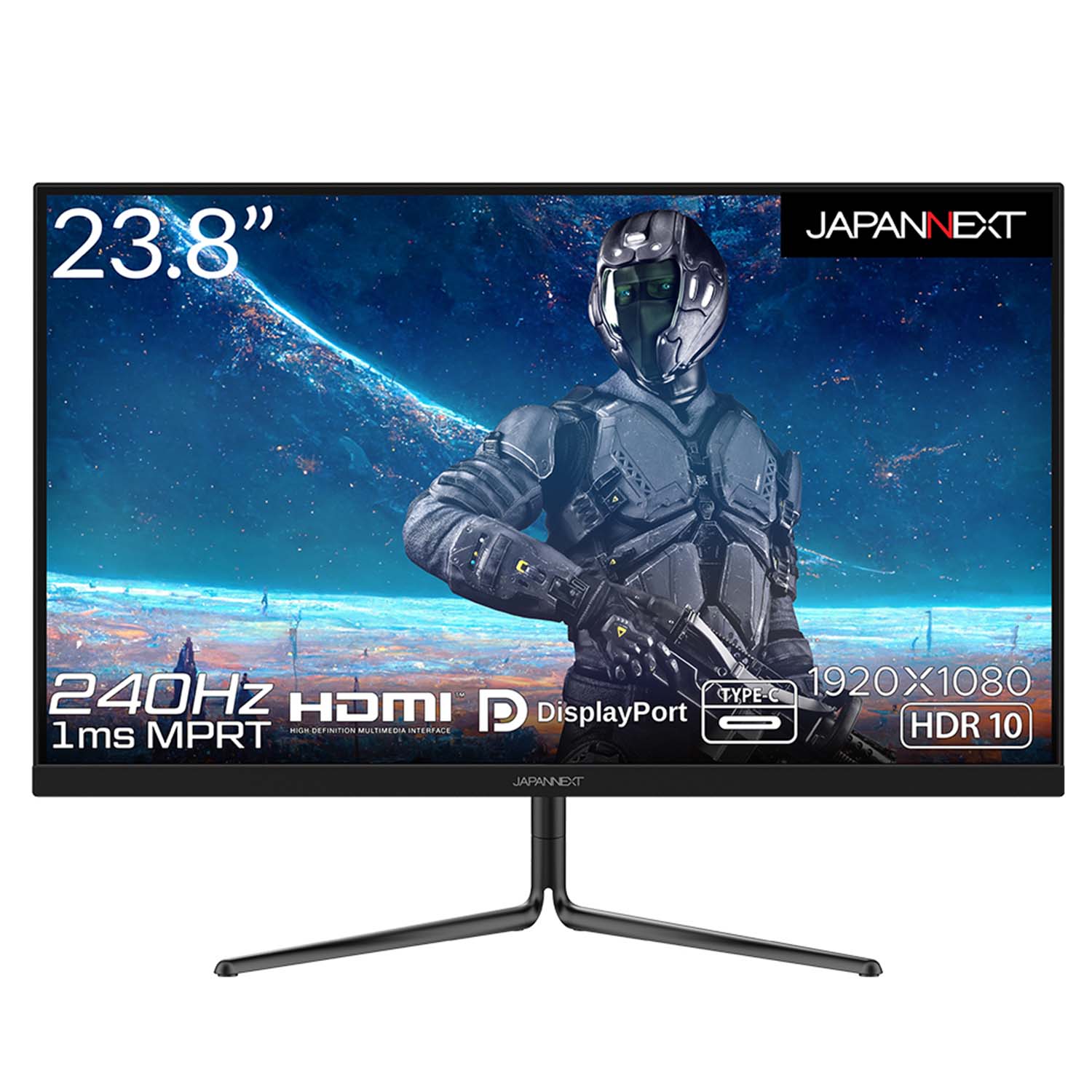 JAPANNEXT 23.8インチ 240Hz対応ゲーミングモニター （ブラック）JN-238GT240FHDR-CB HDMI DP USB-C