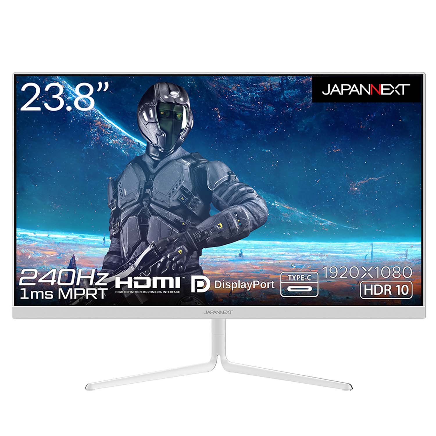 JAPANNEXT 23.8インチ 240Hz 対応ゲーミングモニター （ホワイト）JN 