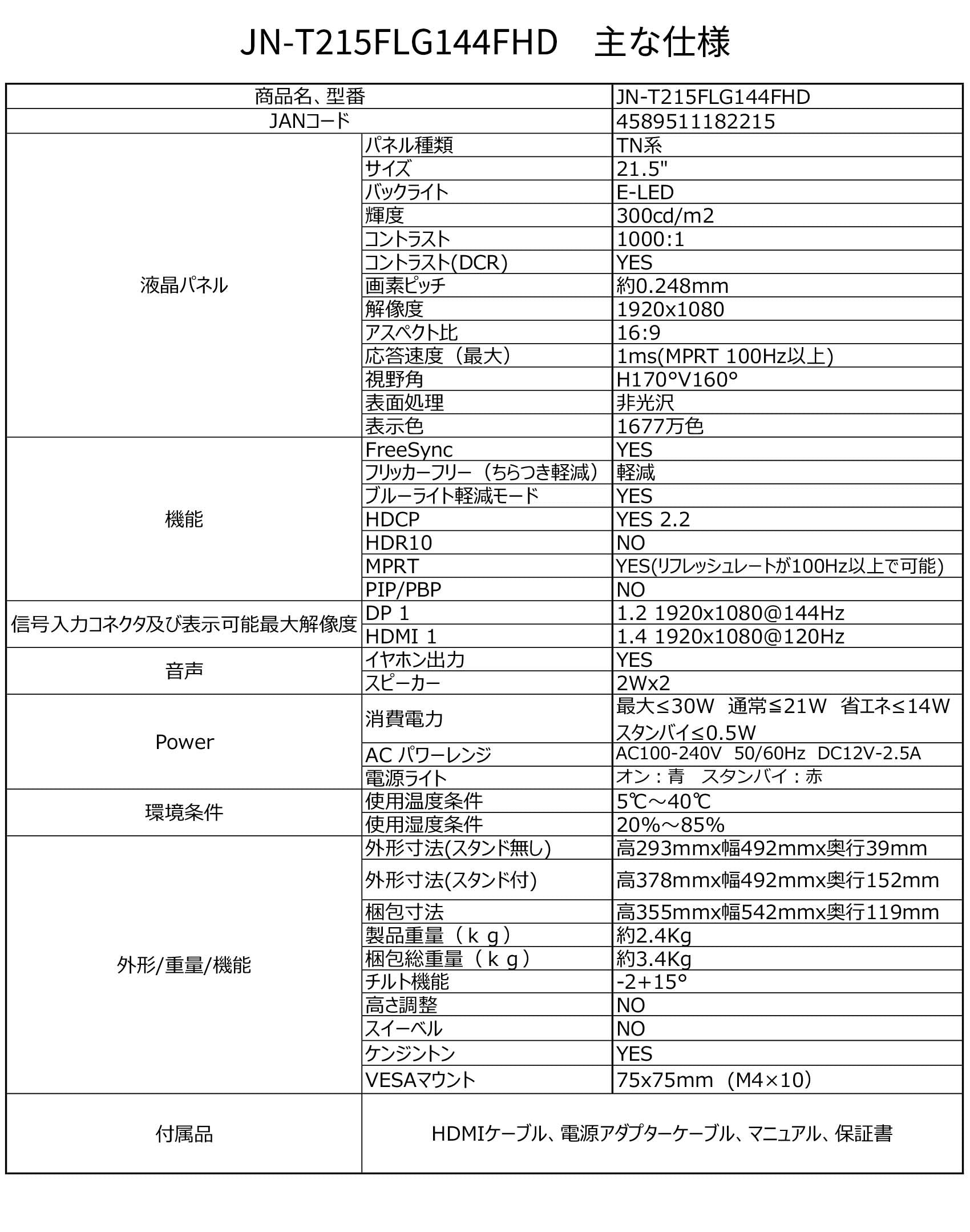 JN-T215FLG144FHD