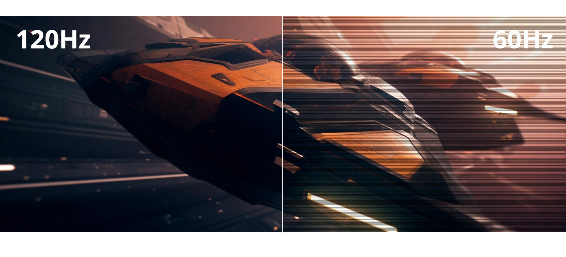 高速リフレッシュレート：120Hz 