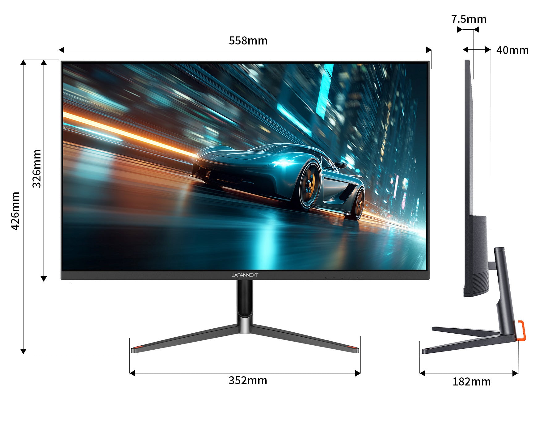 ECサイト限定】JAPANNEXT 24.5インチ VAパネル搭載 240Hz/1ms(MPRT