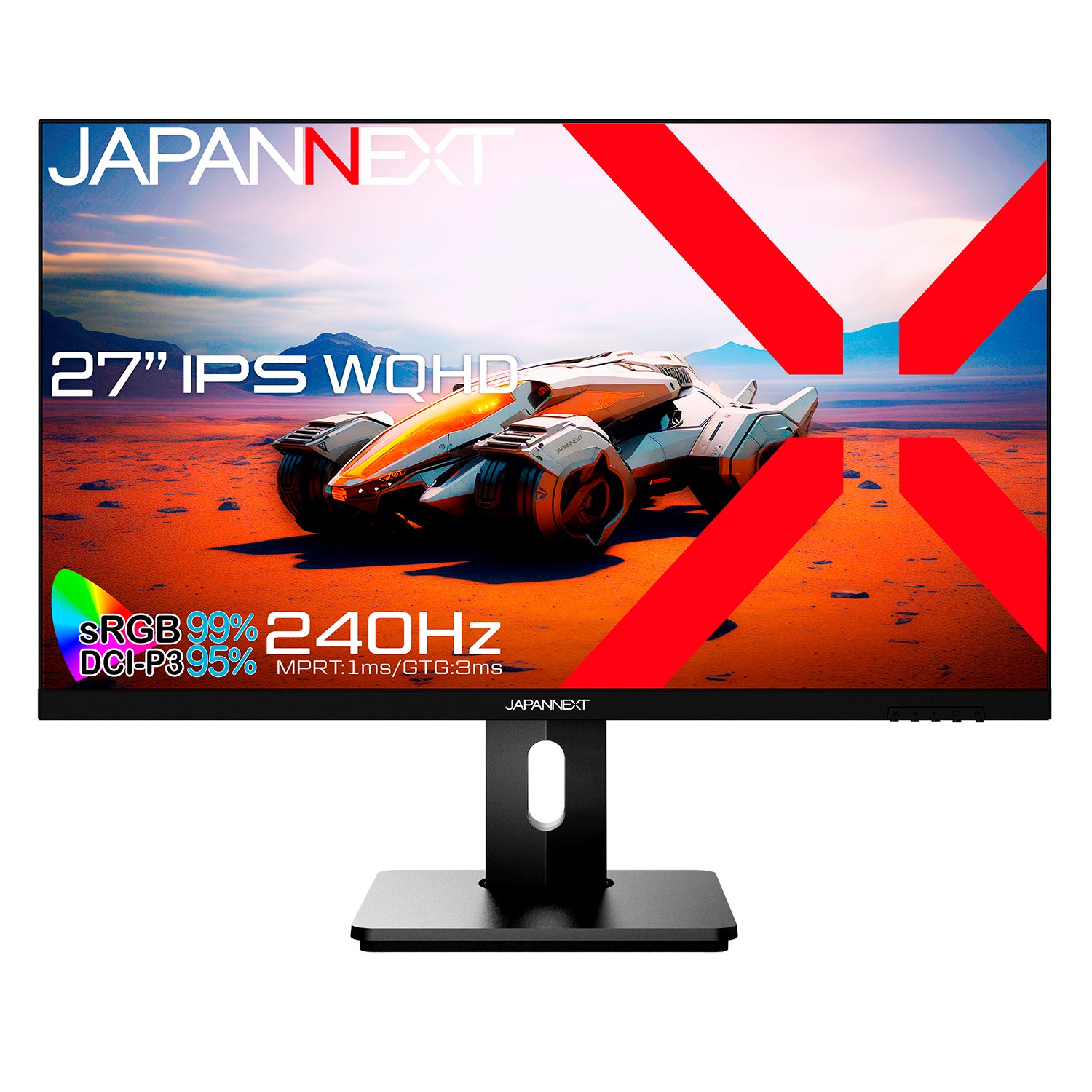 JAPANNEXT 27インチ IPSパネル搭載 WQHD(2560x1440)解像度 