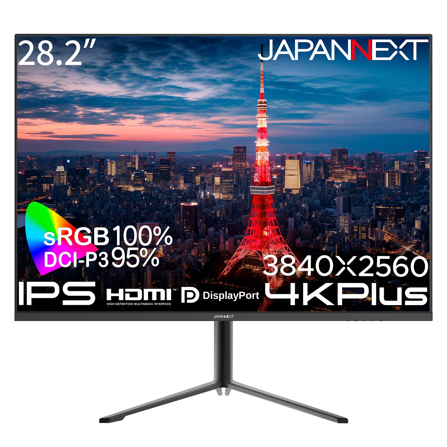 JAPANNEXT 28.2インチ IPSパネル搭載 4K Plus(3840x2560)解像度 液晶モニター JN-282IPS4KP HDMI  DP HDR sRGB:100% DCI-P3:95% PBP/PIP機能 ピボット機能搭載 アスペクト比3:2