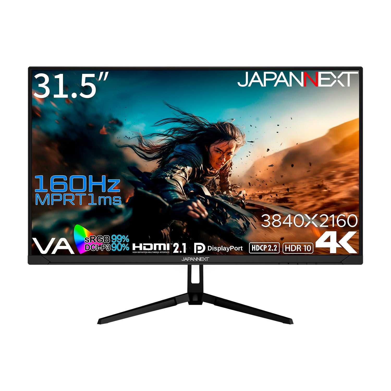 Amazon.co.jp限定】JAPANNEXT 31.5インチ VAパネル搭載 160Hz対応 4K