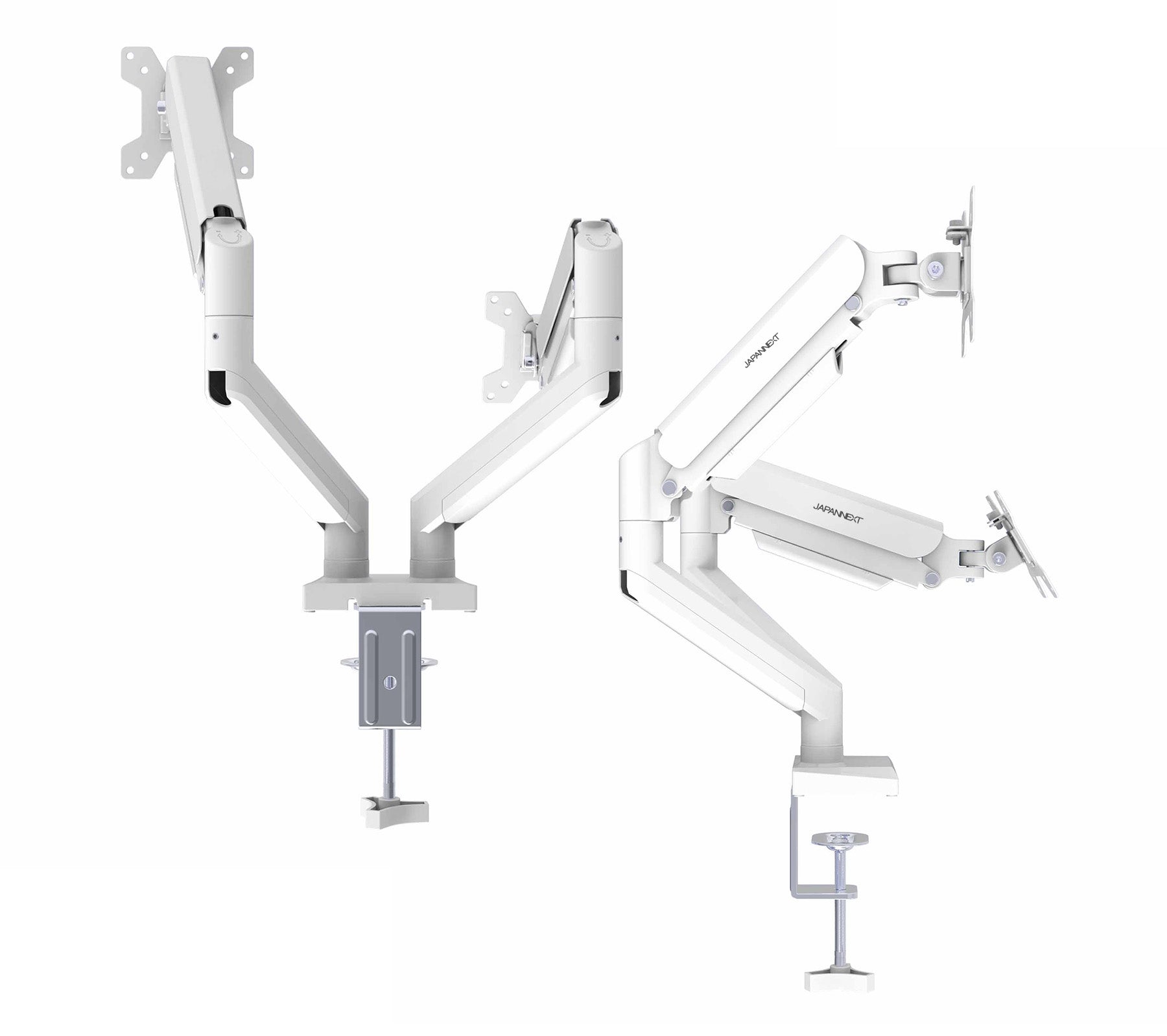 JAPANNEXT デュアルモニターアーム(ホワイト) JN-A-G210A2C-W 21.5～32