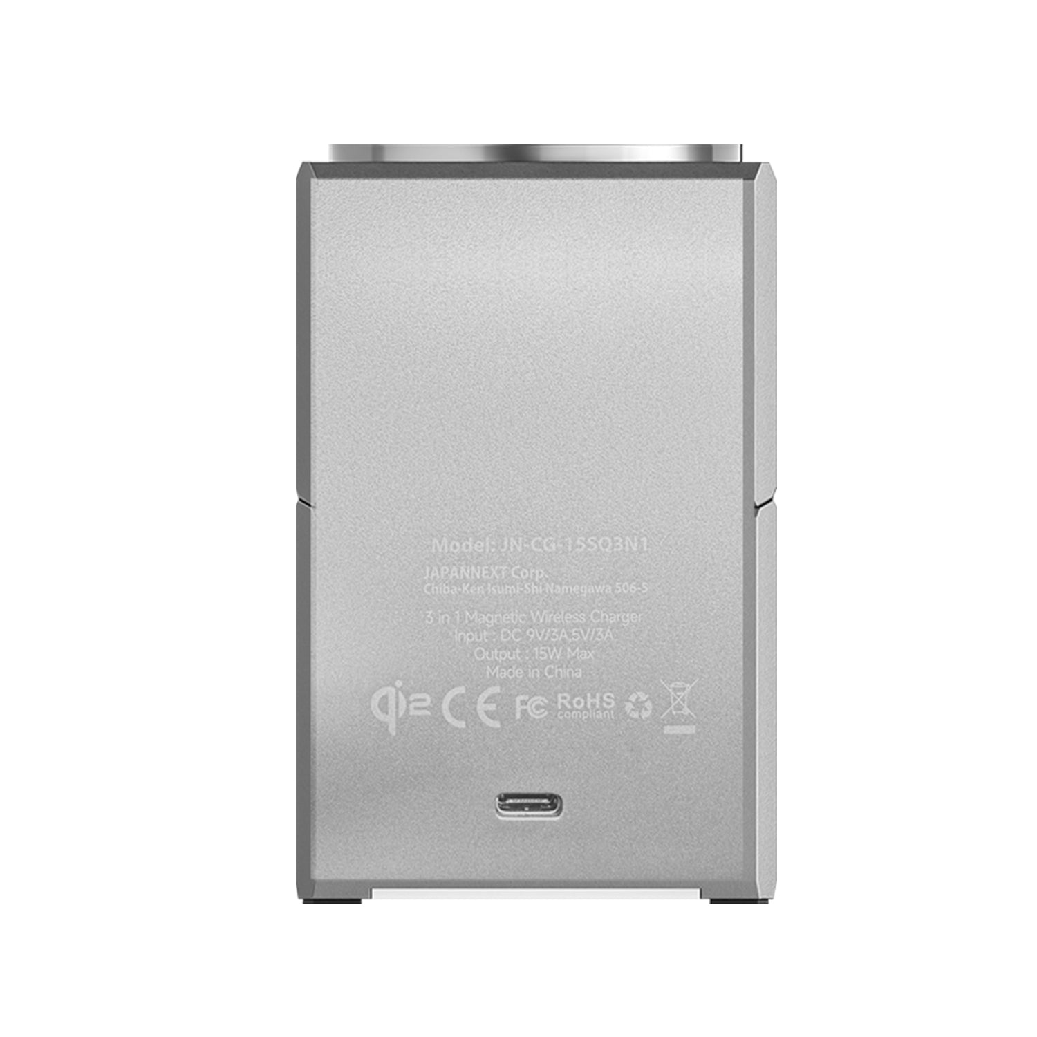 JAPANNEXT 3-in-1チャージャー JN-CG-15SQ3N1 Qi2対応 3台同時