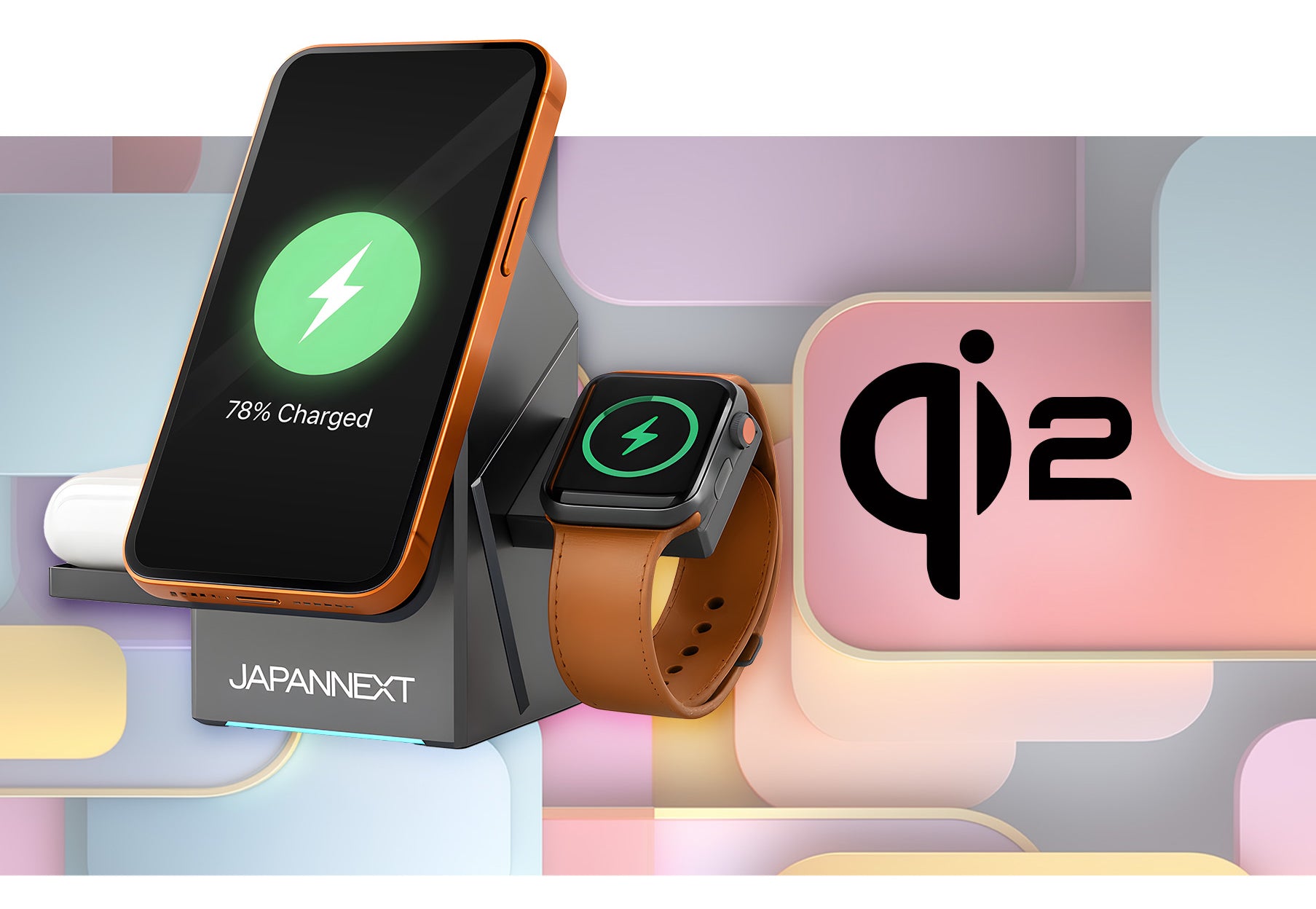 ​Qi2対応スマートフォン・AirPods・Apple Watch