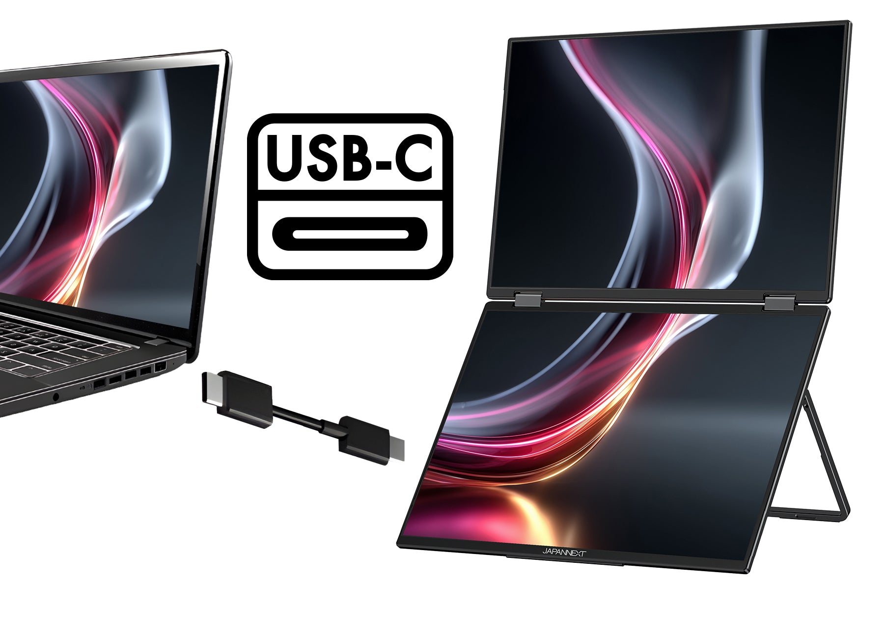 14インチ フルHD IPSモニター JAPANNEXT 14インチ IPSパネル搭載 マルチタッチ対応 4K