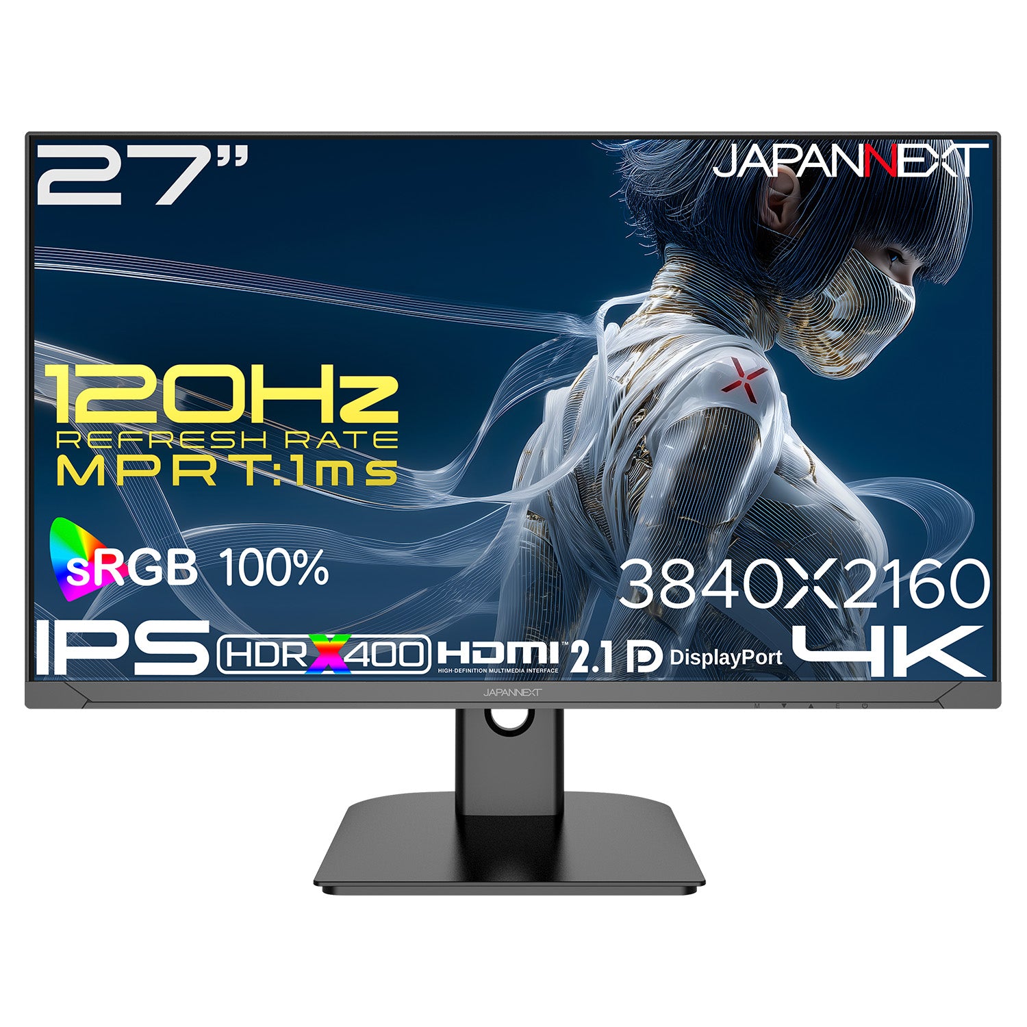 特別価格12/24まで‼️【16000円→12000円】ゲーミングモニター ECサイト限定】JAPANNEXT 27インチ IPSパネル搭載 120Hz/1ms(MPRT)対応