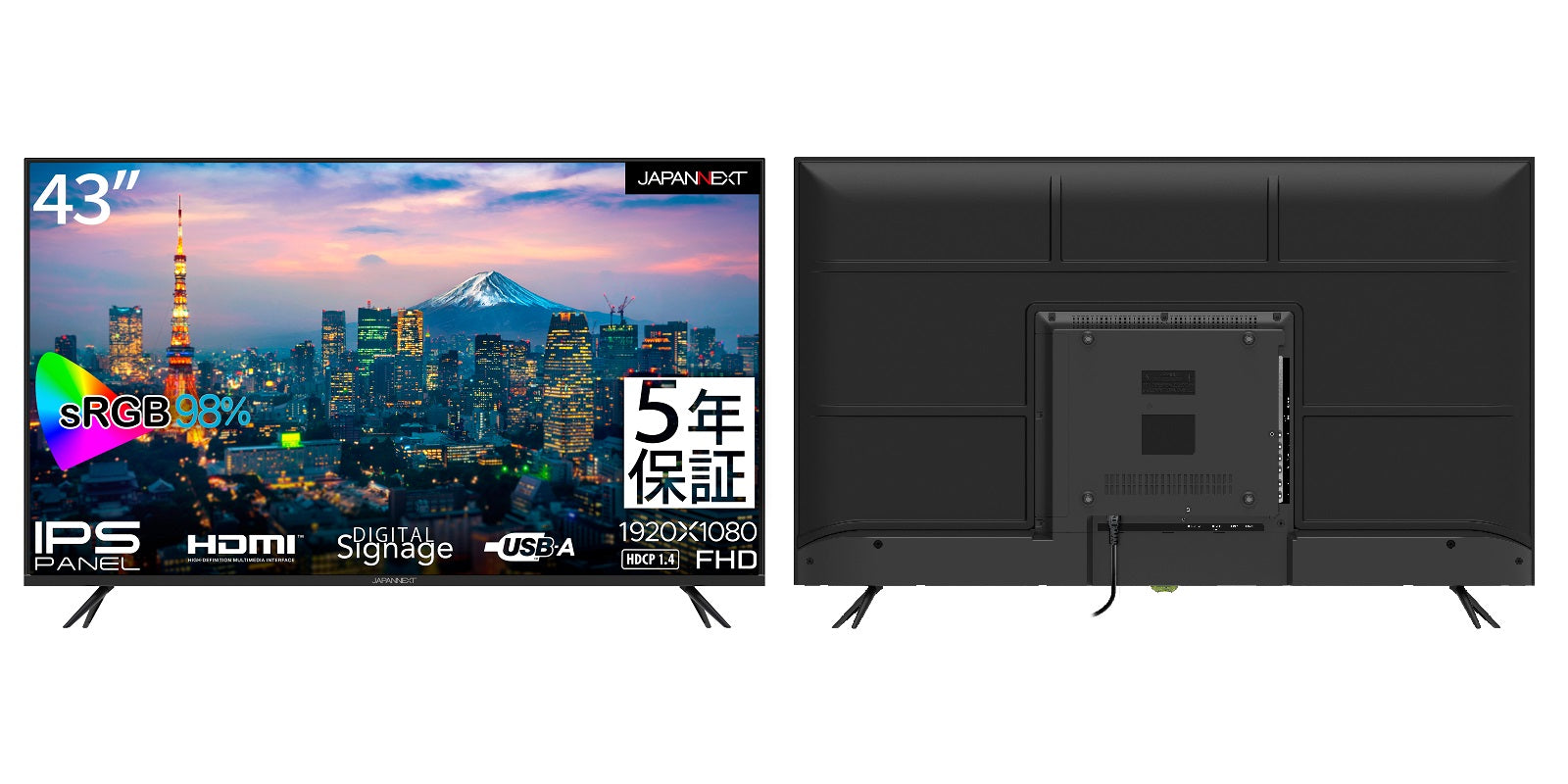 JAPANNEXT 43インチ 4K 美品✨JAPANNEXTの43型液晶モニター 大型4K液晶