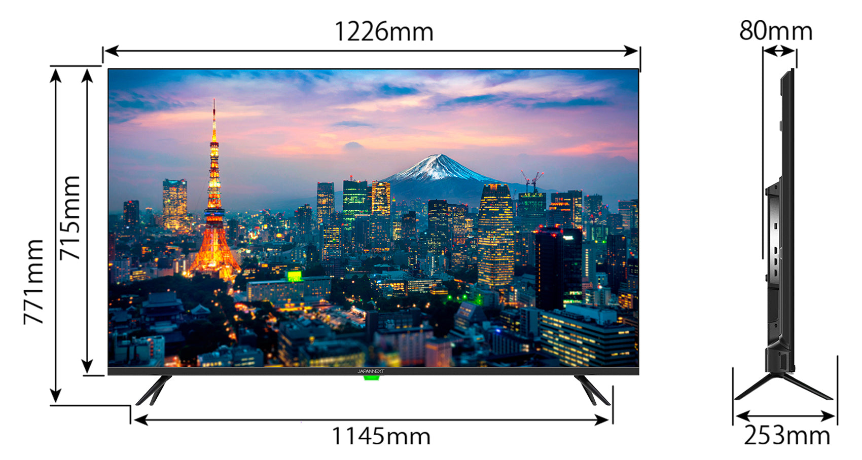 5年保証モデル】JAPANNEXT 55インチ 大型4K(3840x2160)液晶