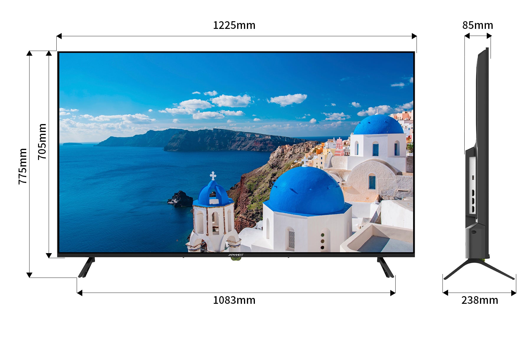 販路限定】 JAPANNEXT 55インチ IPSパネル搭載 4K(3840x2160)解像度