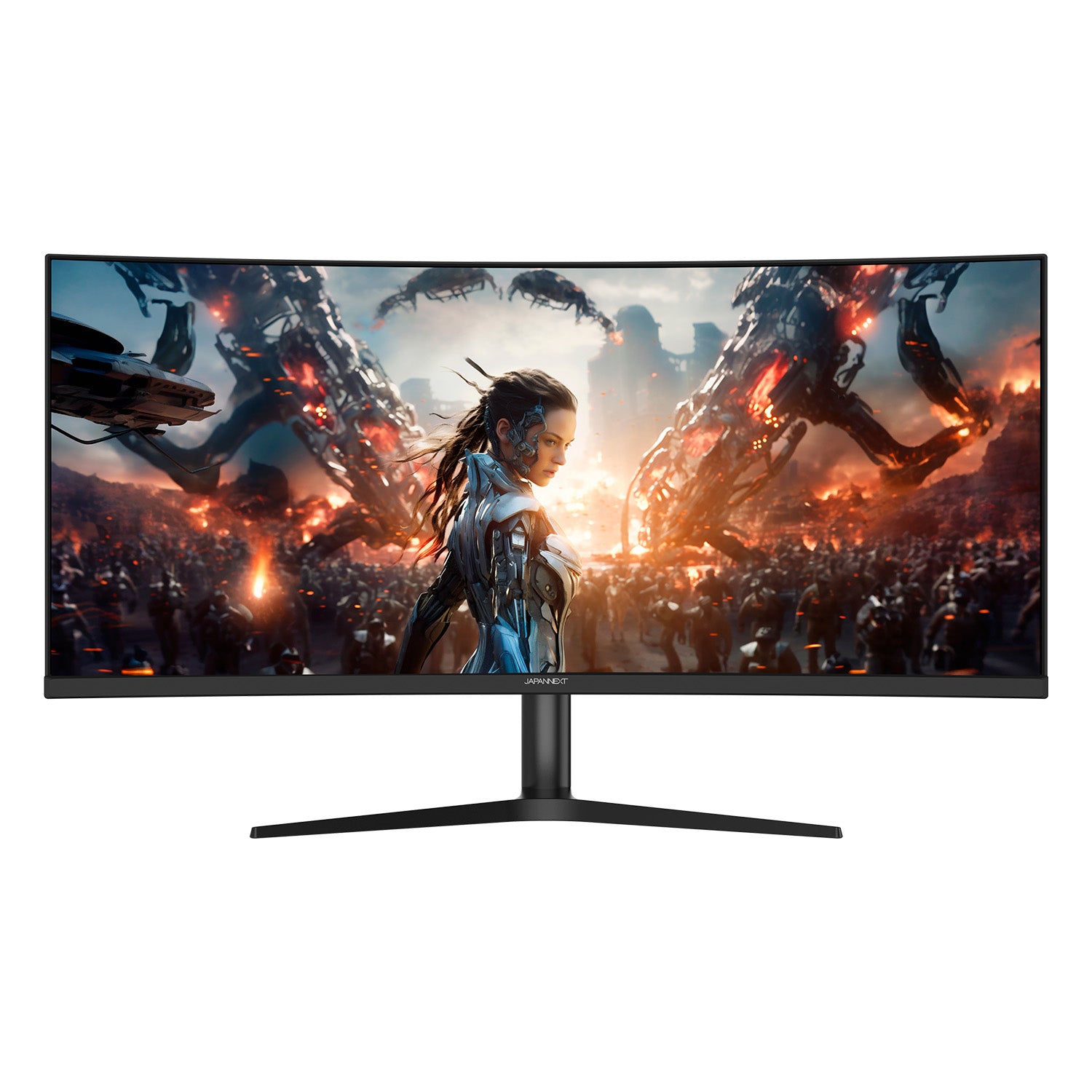 JAPANNEXT 37.5インチ IPS BLACKパネル搭載 144Hz対応 UWQHD＋(3840x1600)解像度  湾曲ウルトラワイドゲーミングモニター JN-IB375C144UQR-H 1ms(MPRT) HDMI2.1 DP USB  Type-C(最大65W給電) sRGB:100% 曲率(R2300) KVM PBP/PIP 高さ調整