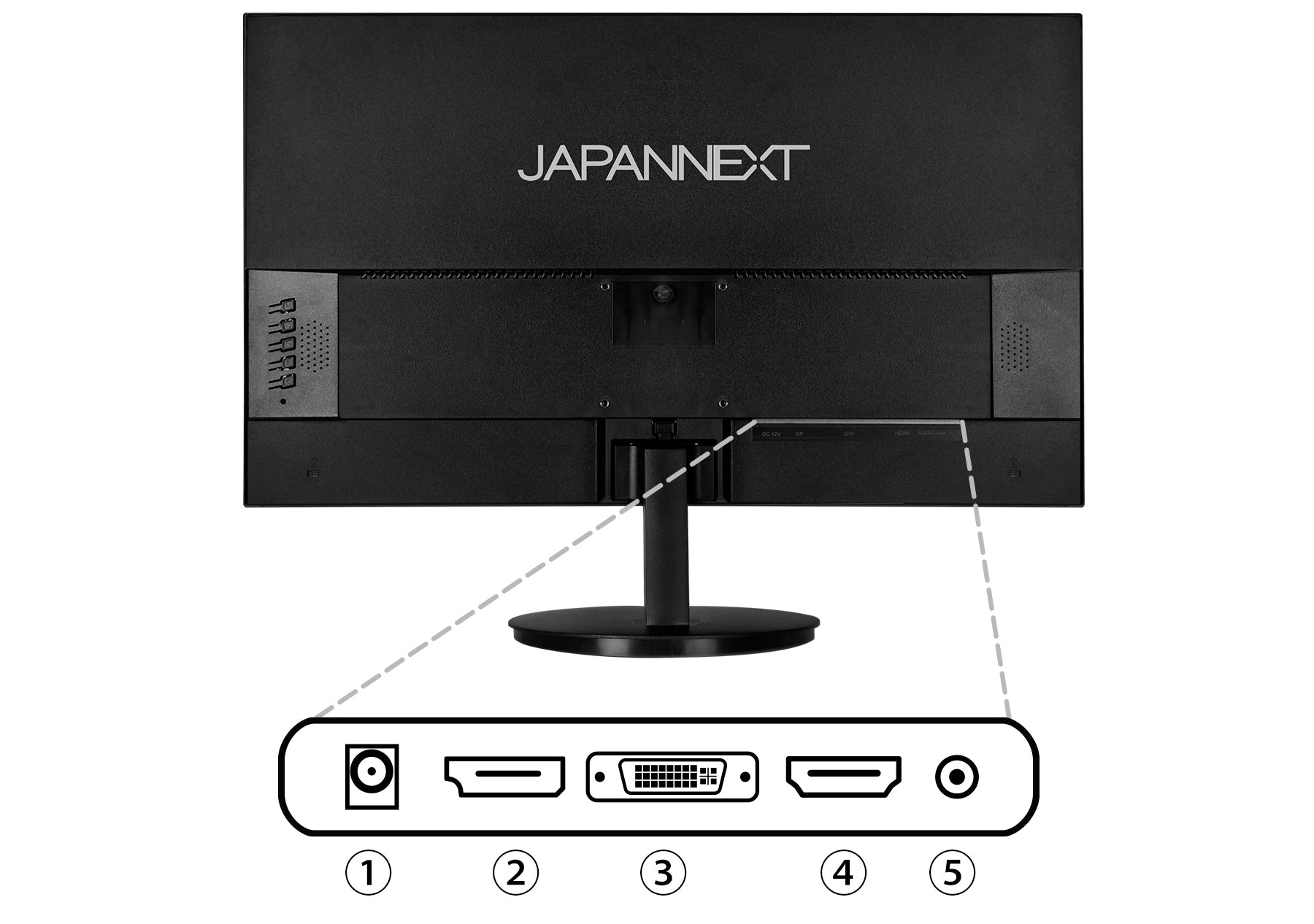 JAPANNEXT 23.8インチ IPSパネル搭載 WQHD(2560x1440)解像度 液晶モニター JN-IPS2380FLWQHD-N  HDMI DP DVI-I sRGB:99% DCI-P3:95%