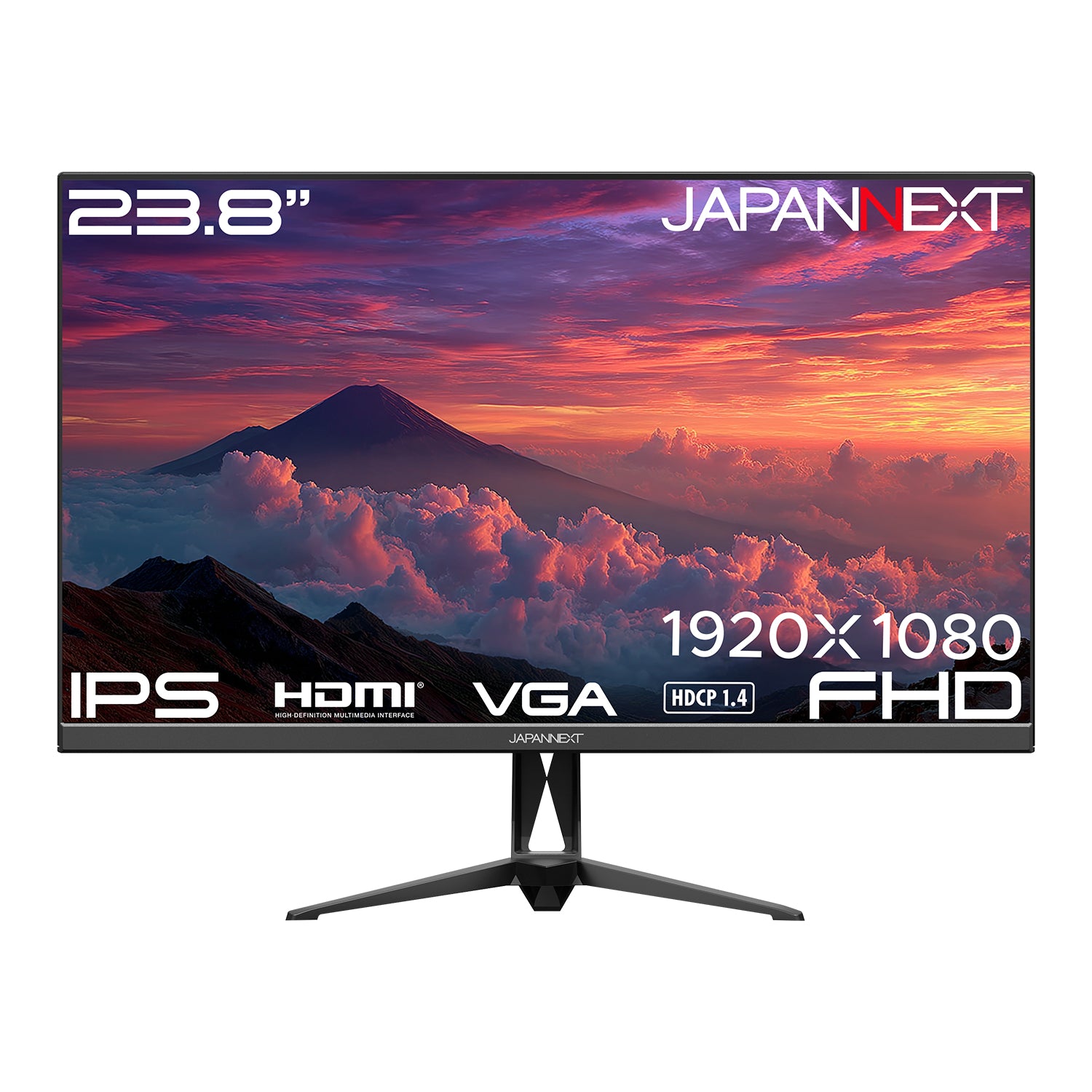 JAPANNEXT 23.8インチ IPSパネル搭載 フルHD(1920×1080)解像度 液晶