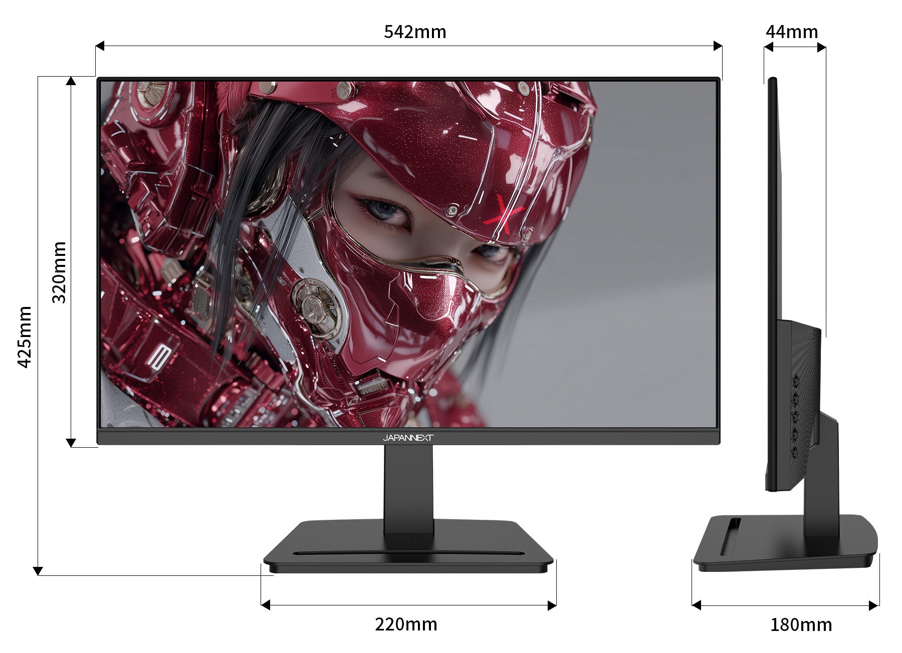 FHD IPSパネル HDR 1920x1080 ゲームモニター 薄型 販路限定】 JAPANNEXT 23.8インチ IPSパネル搭載 120Hz対応 フルHD