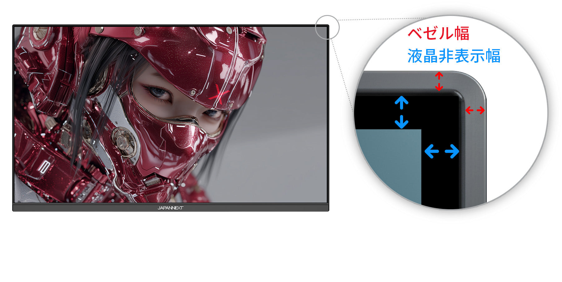 新品・シナクティフ本体3点セット 販路限定】 JAPANNEXT 23.8インチ IPSパネル搭載 120Hz対応 フルHD