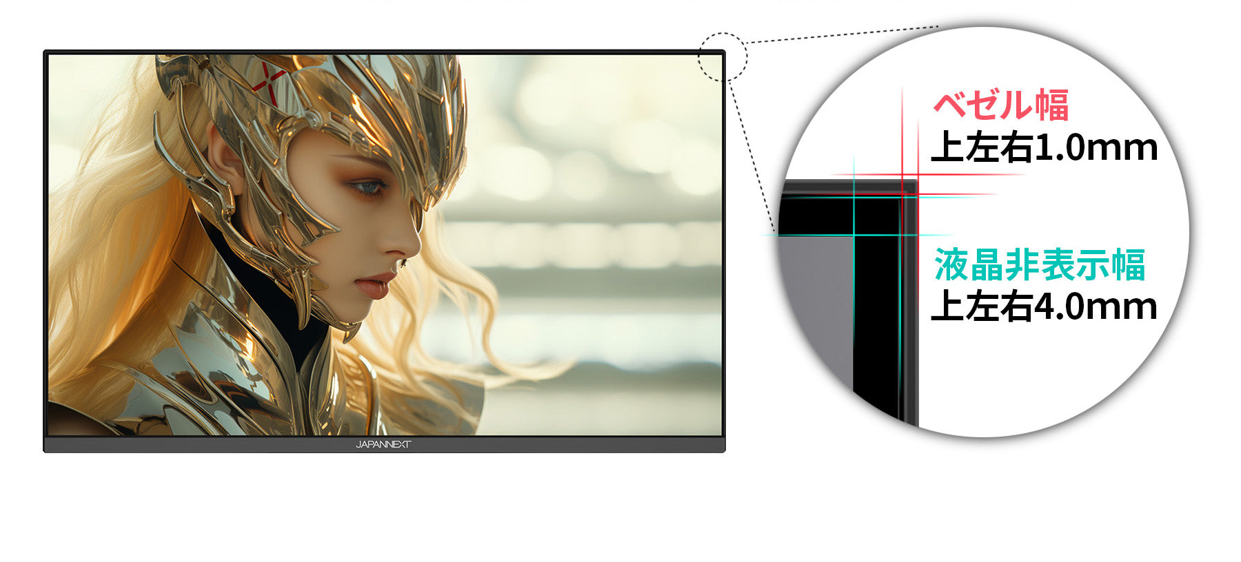 フレームレスデザイン