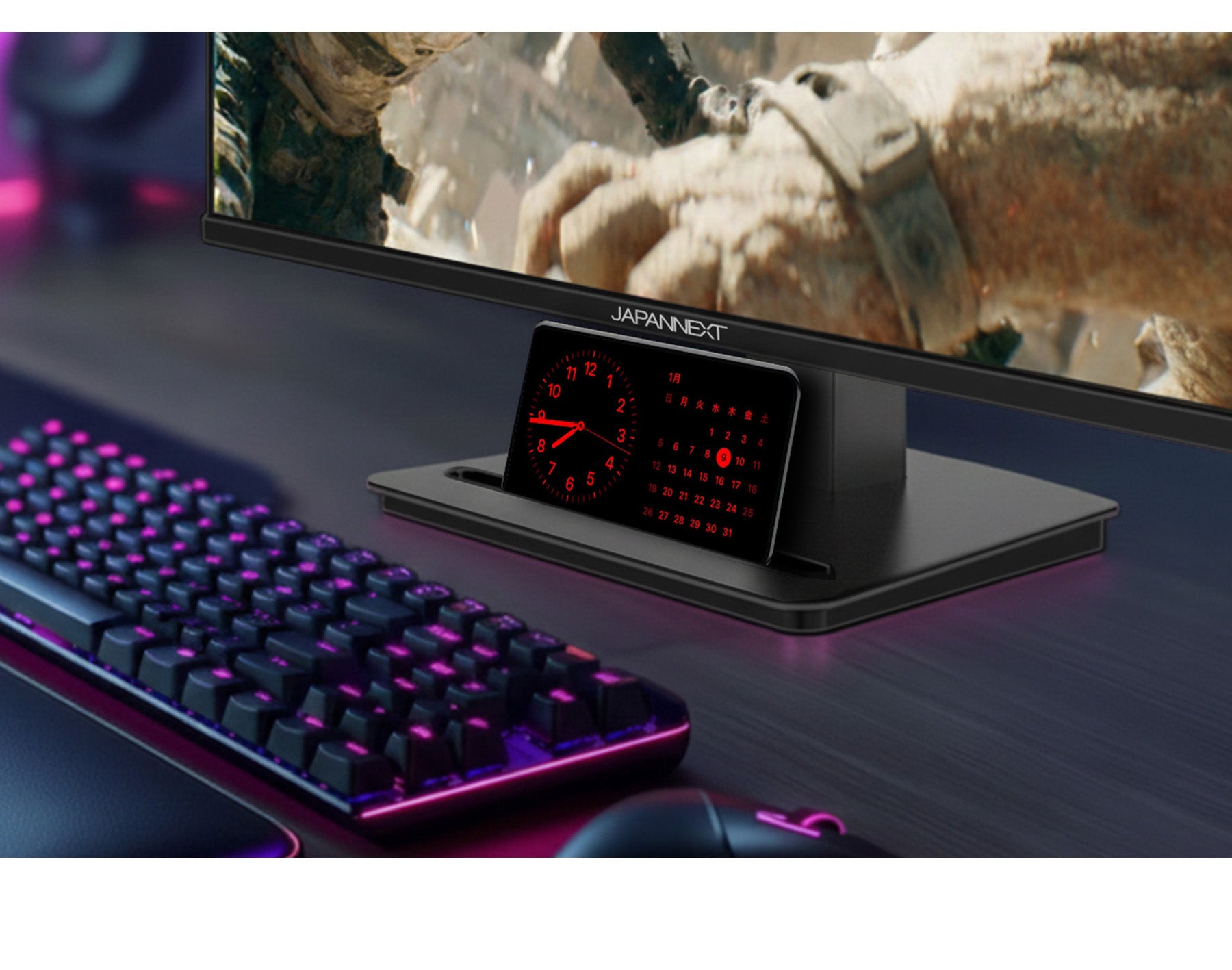 便利なスマートフォンホルダー付き