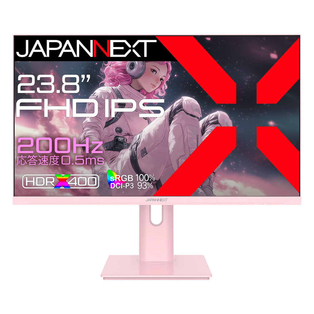 ピンクモデル】JAPANNEXT 23.8インチ IPSパネル搭載 フルHD(1920x1080 