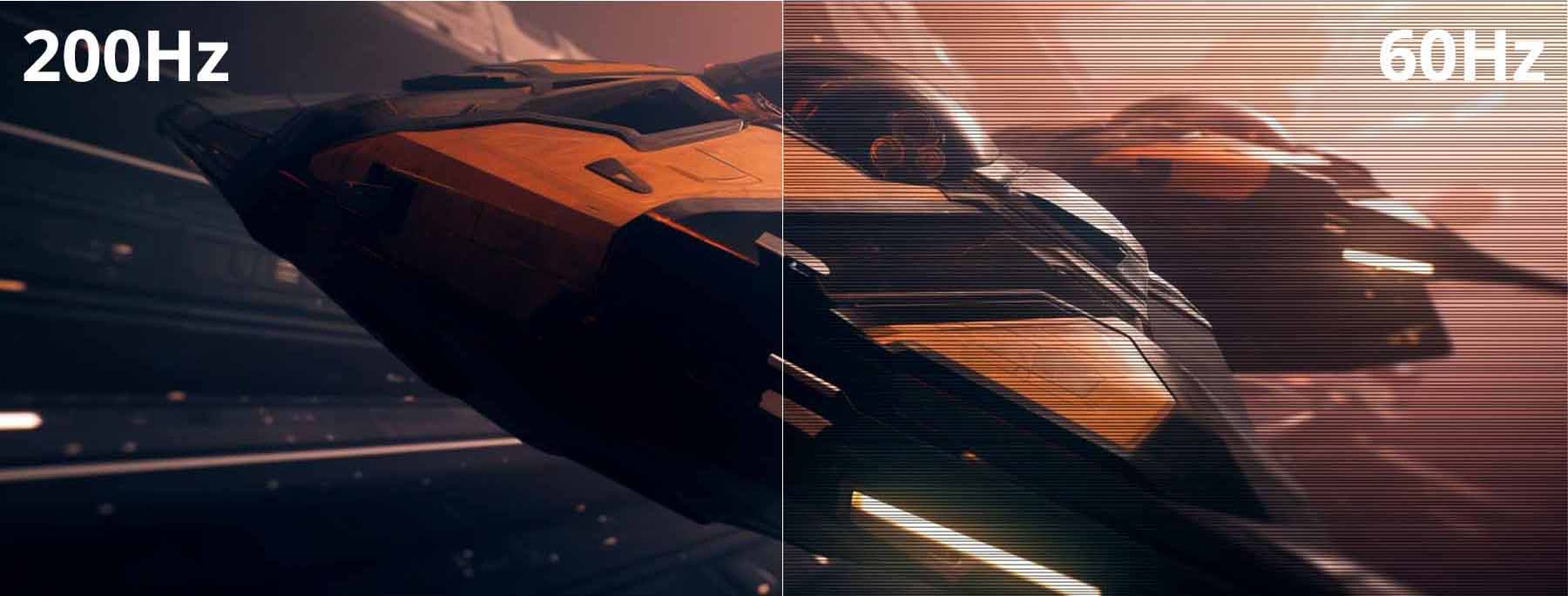 高速リフレッシュレート：200Hz 
