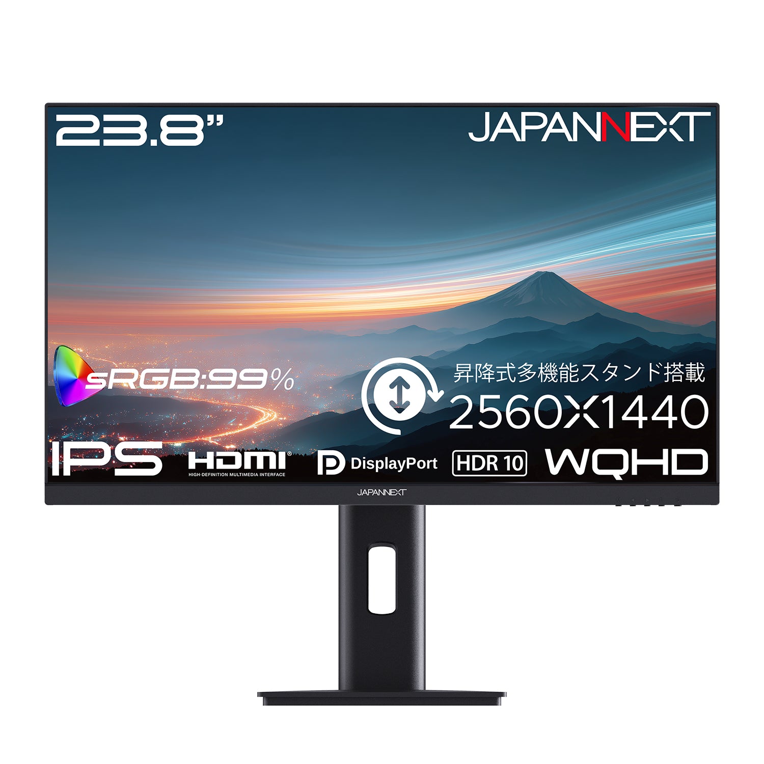 JAPANNEXT 23.8インチ IPSパネル搭載 WQHD(2560×1440)解像度 液晶