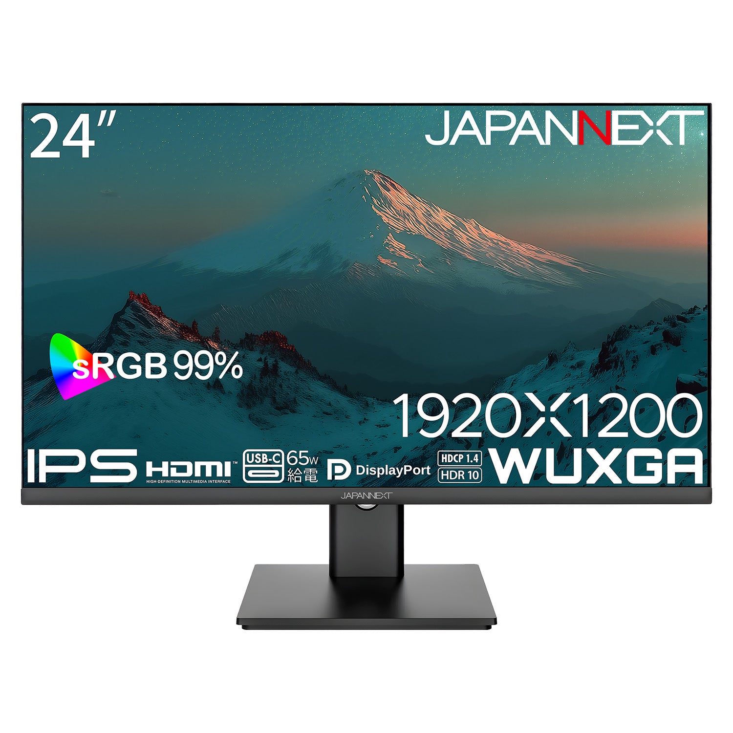 JAPANNEXT 24インチ IPSパネル搭載 WUXGA(1920x1200)解像度 液晶