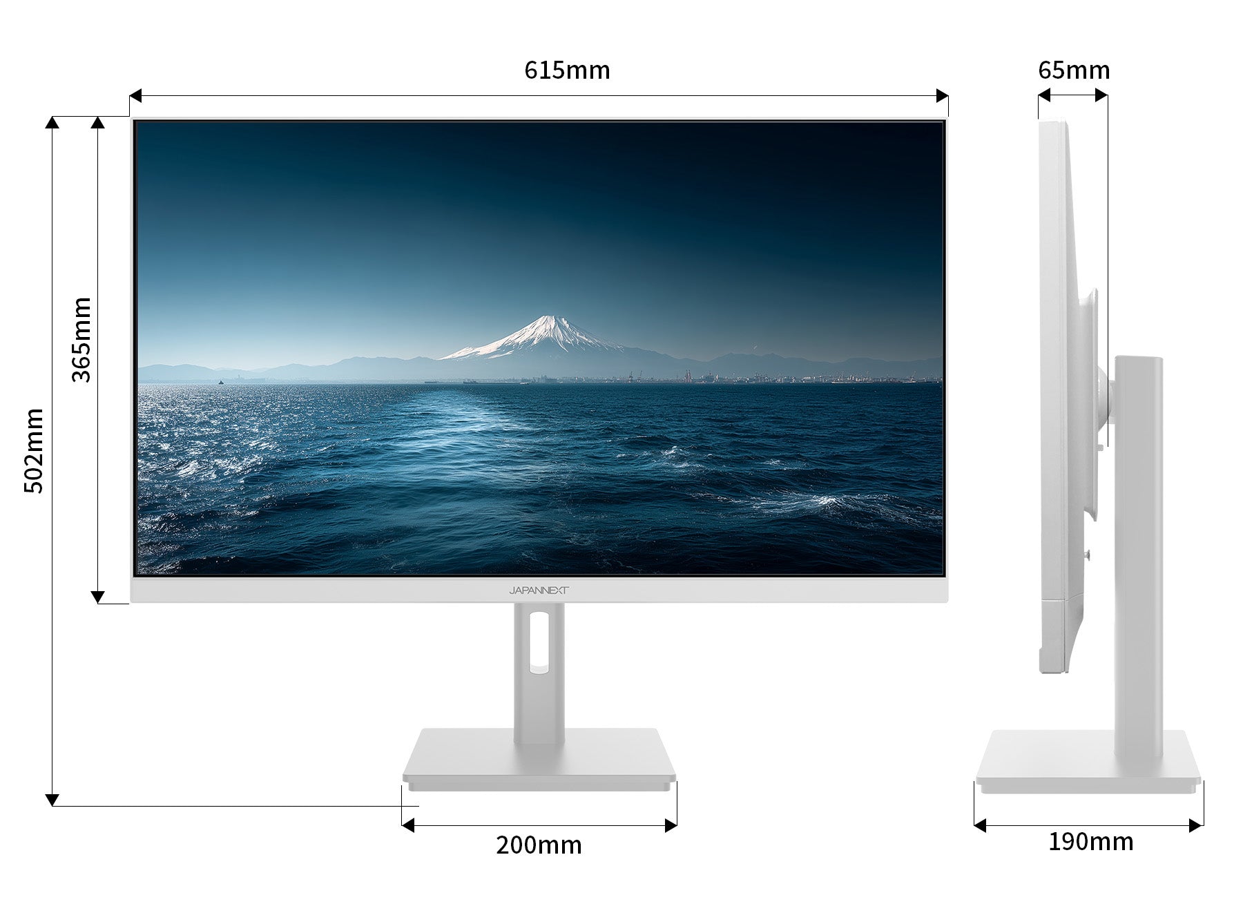 JAPANNEXT 27インチ IPSパネル搭載 4K(3840×2160)解像度 ホワイト