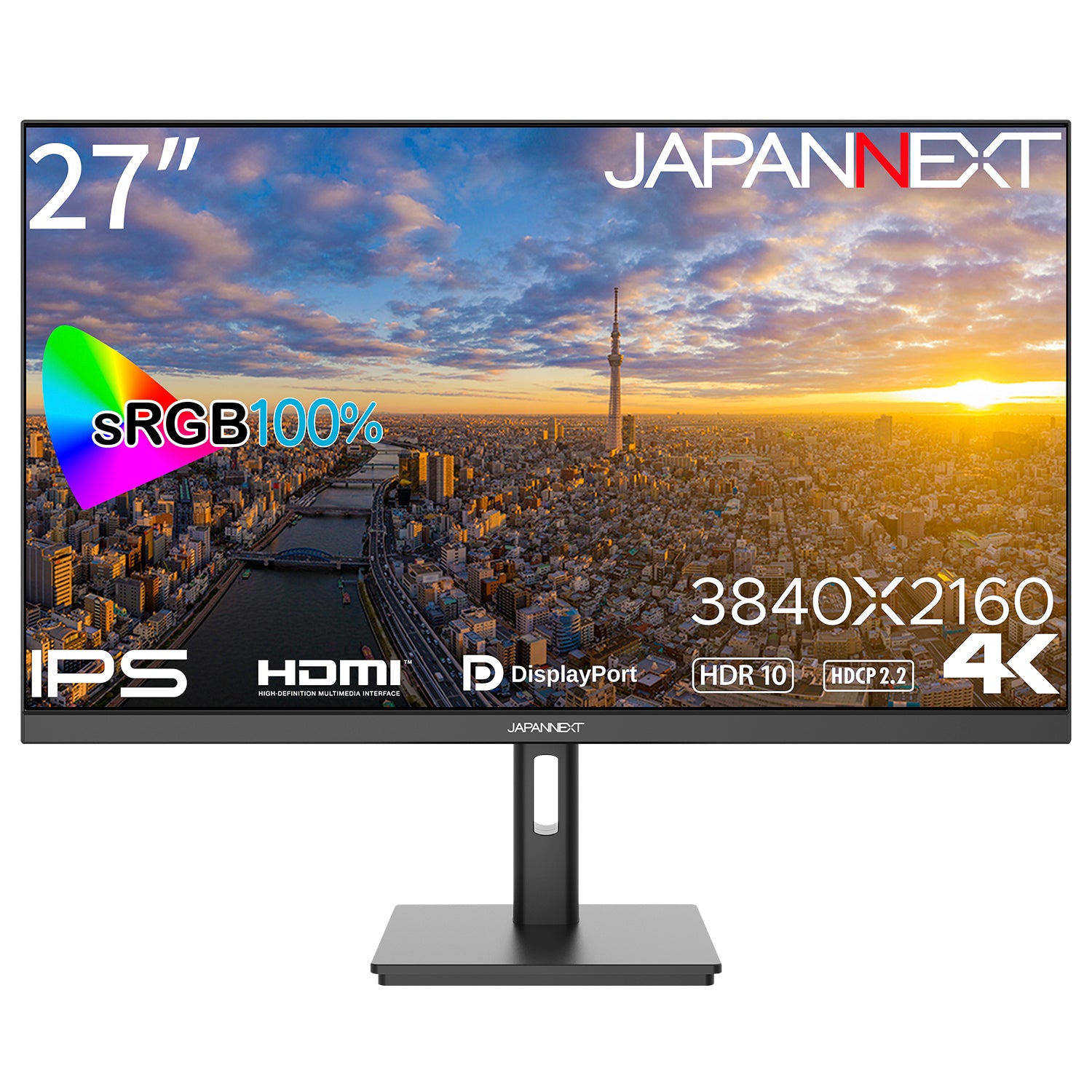 JAPANNEXT 27インチ IPSパネル搭載 4K(3840x2160)解像度 液晶モニター